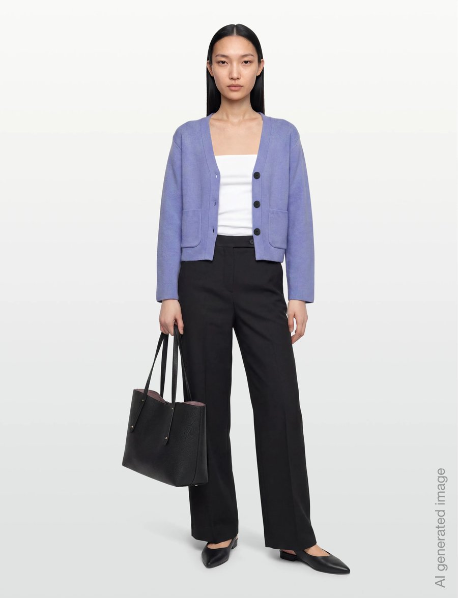 Gina Tricot - Shaped knitted cardigan - strickjacken - brunnera blue (5435) - 0