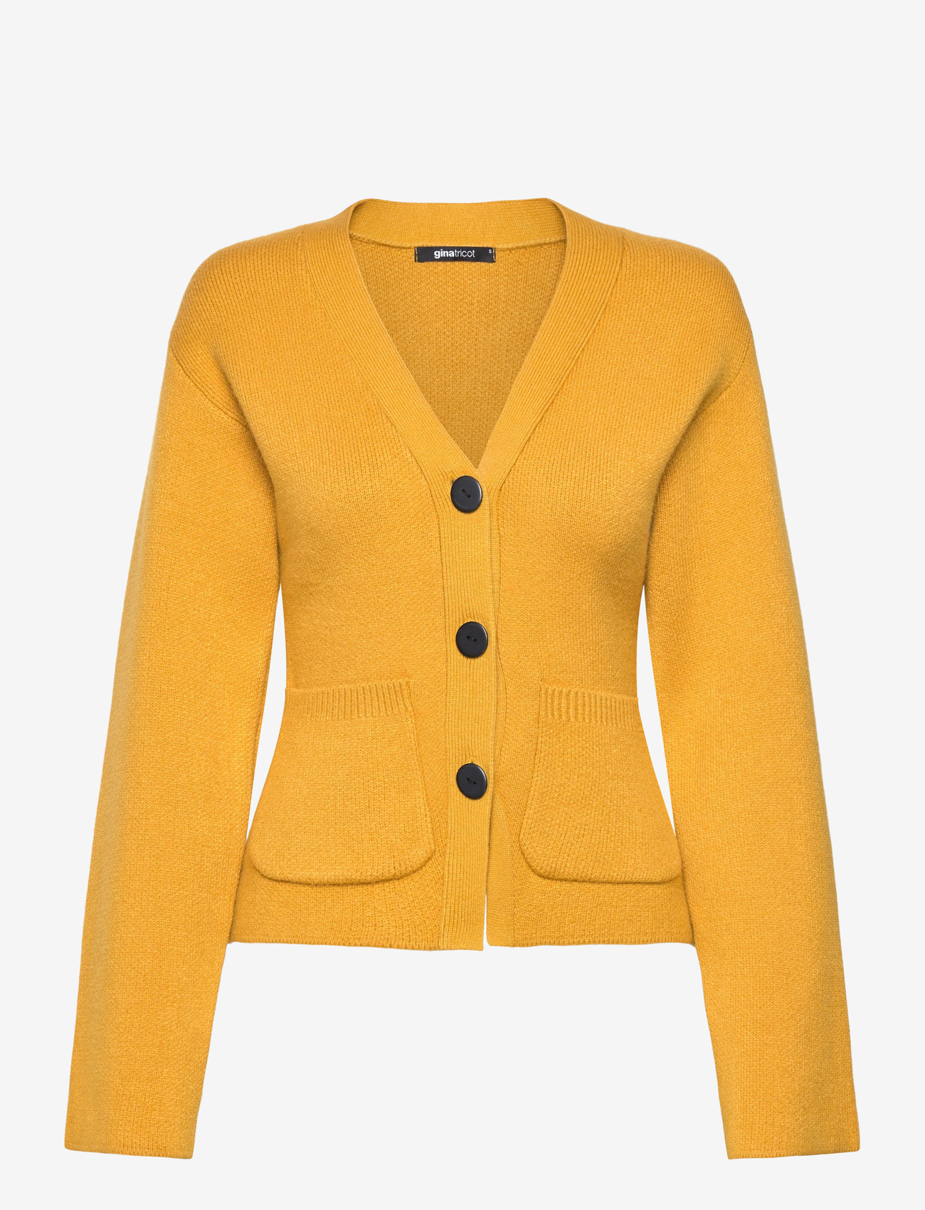 Gina Tricot - Shaped knitted cardigan - koftor - golden yellow (2970) - 0