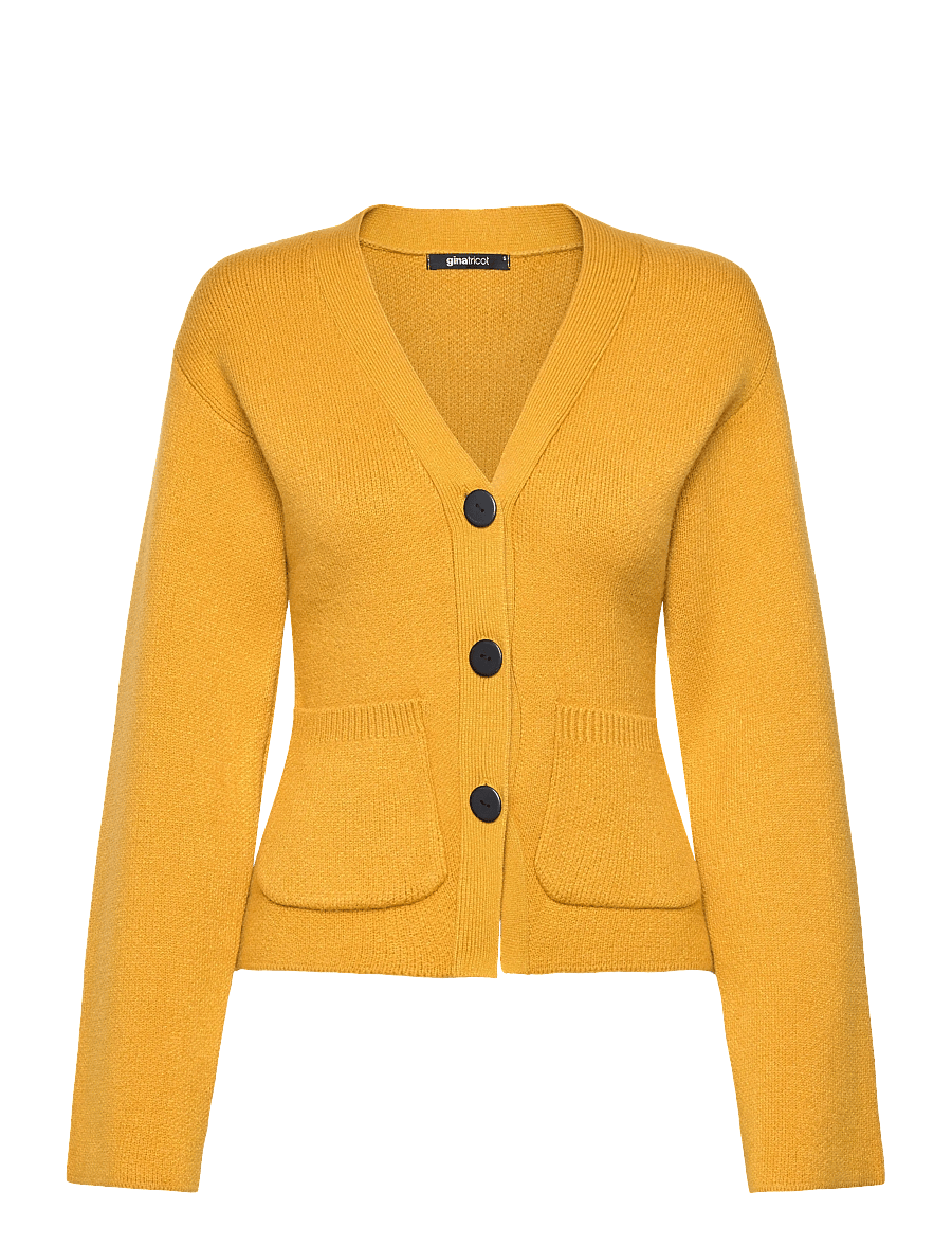 Gina Tricot - Shaped knitted cardigan - strickjacken - golden yellow (2970) - 0