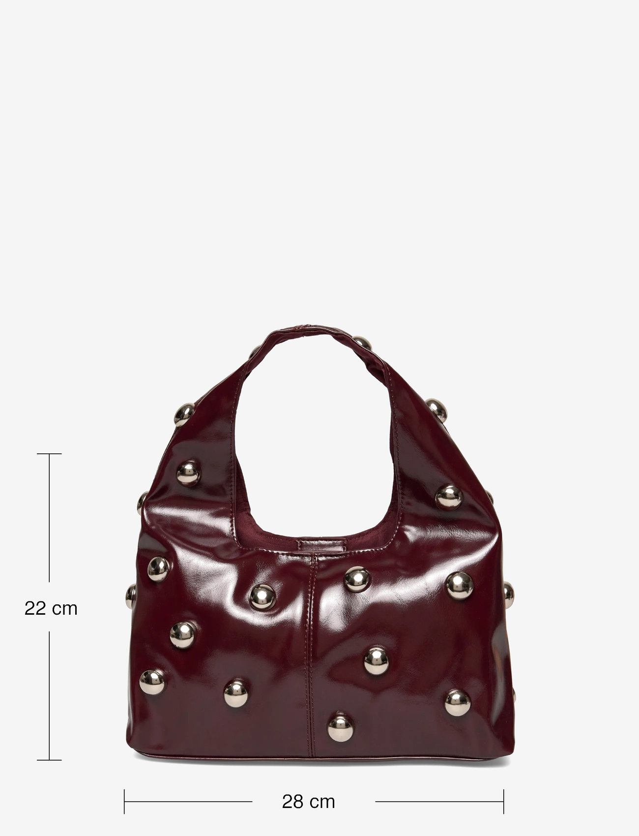 Gina Tricot - Slouchy studded bag - særlige begivenheder - burgundy (4670) - 3