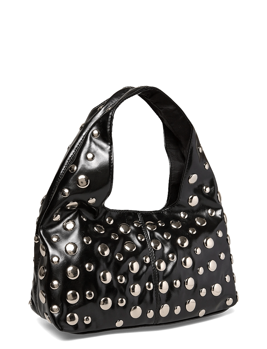 Gina Tricot - Slouchy small studded bag - erilised sündmused - black/silver (9280) - 2