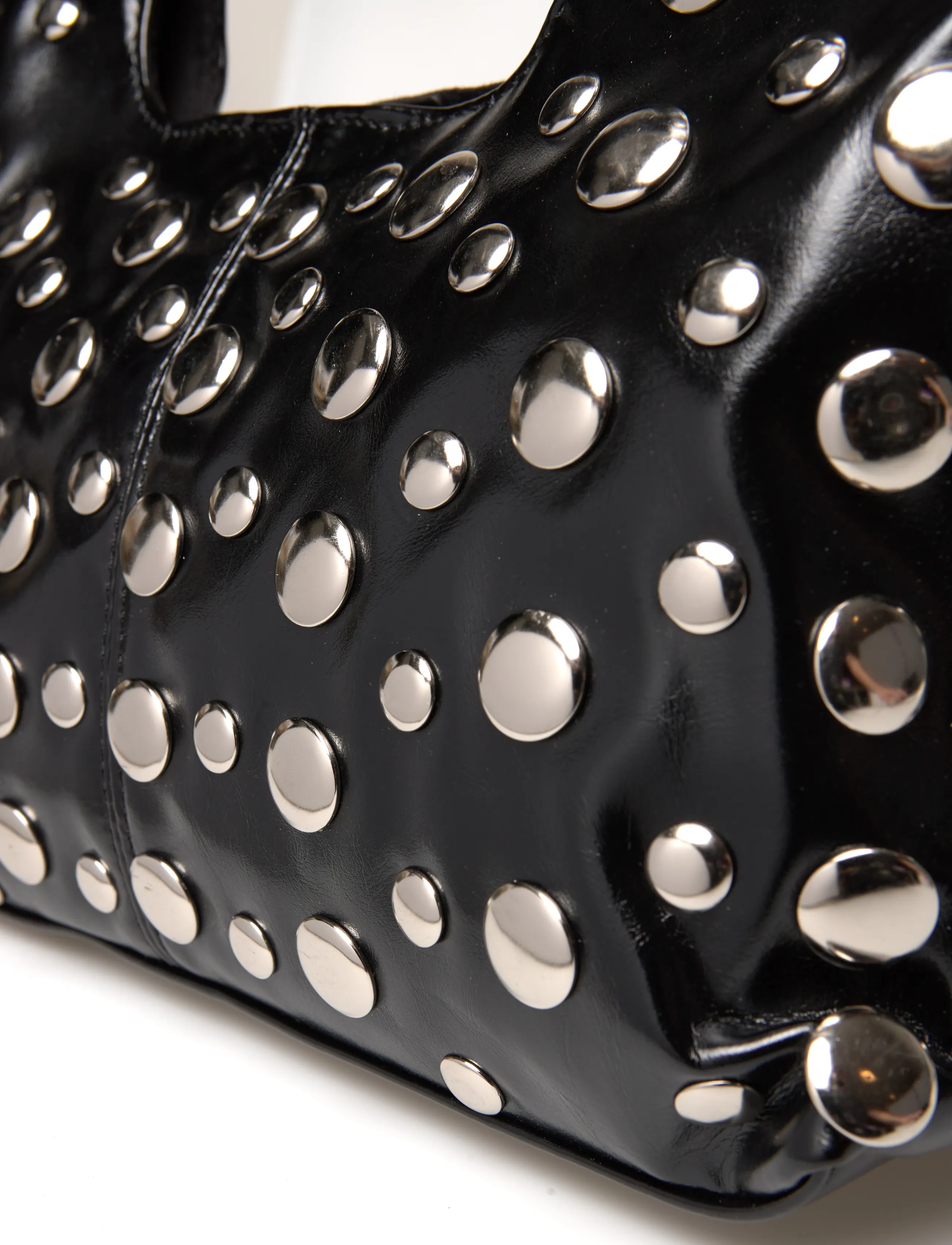 Gina Tricot - Slouchy small studded bag - spesielle anledninger - black/silver (9280) - 4