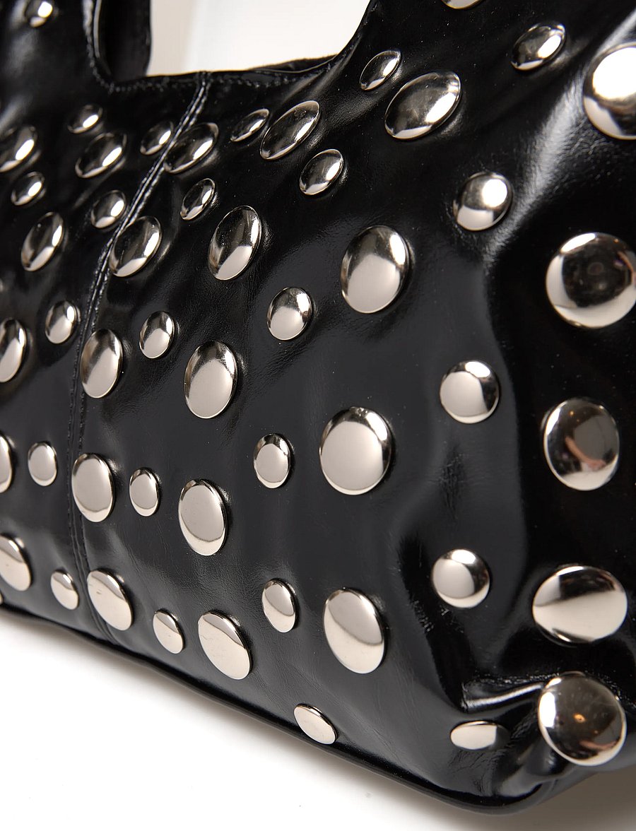 Gina Tricot - Slouchy small studded bag - erilised sündmused - black/silver (9280) - 4