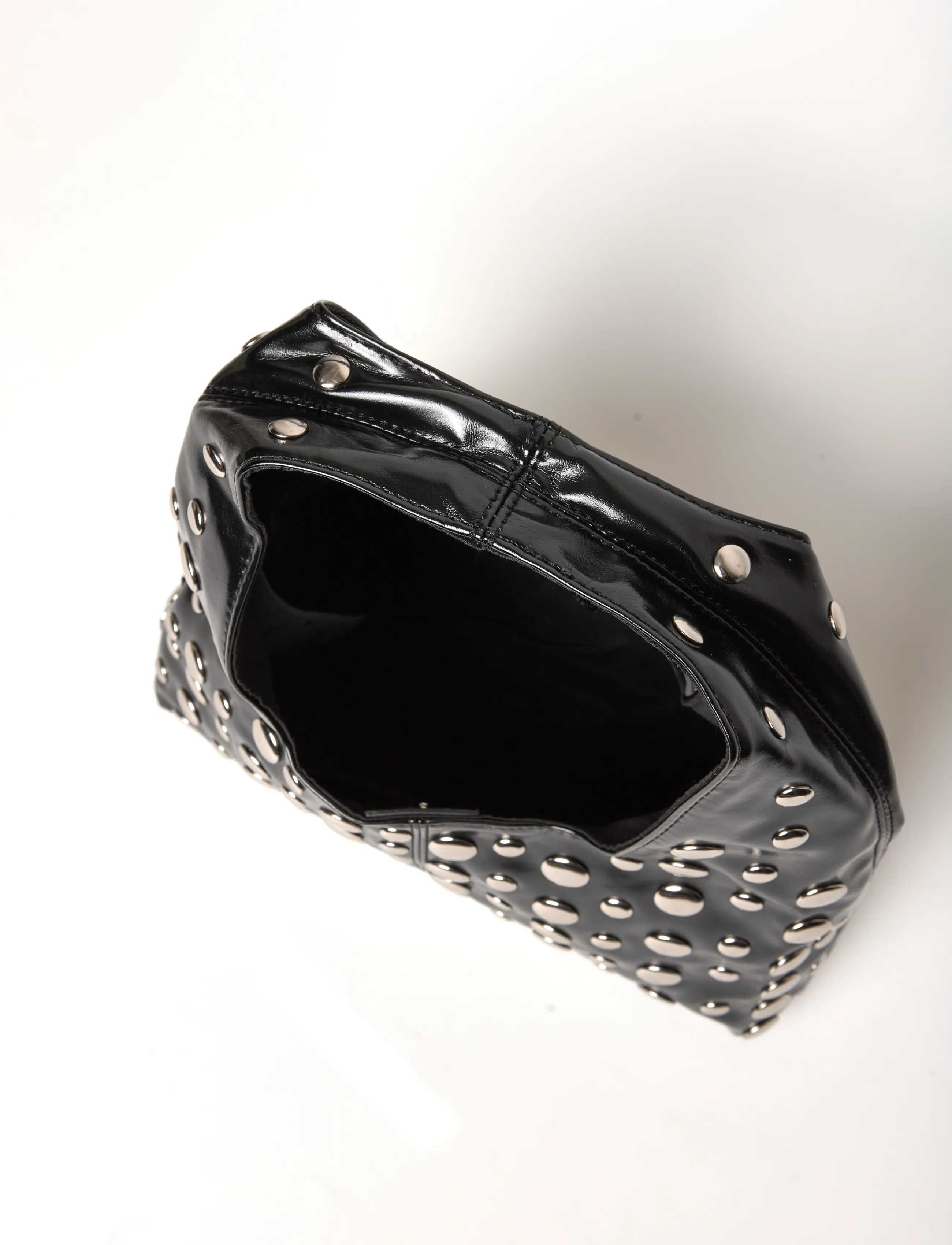 Gina Tricot - Slouchy small studded bag - spesielle anledninger - black/silver (9280) - 5