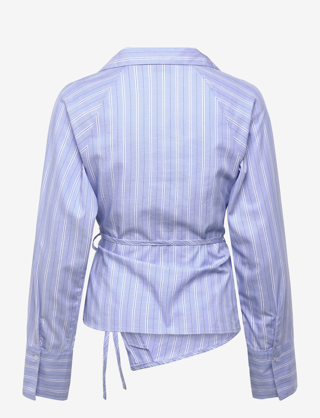 Gina Tricot - Tie front shirt - langærmede skjorter - blue/stripe (5244) - 1