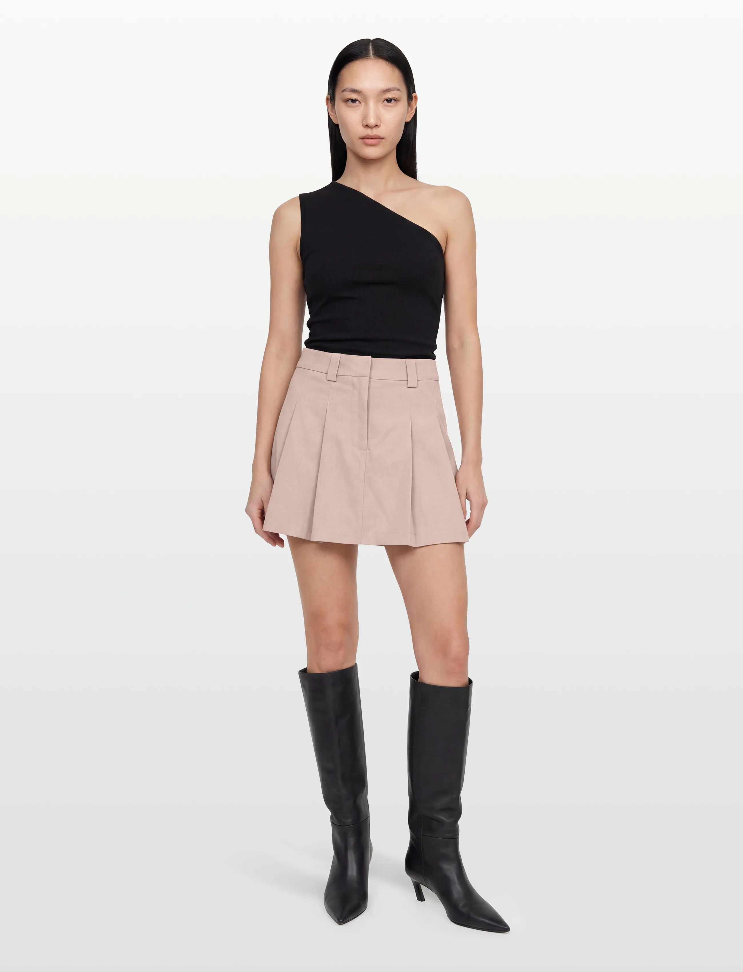 Gina Tricot Pleated Skirt, 42, Röcke, Beige - Short Frauen