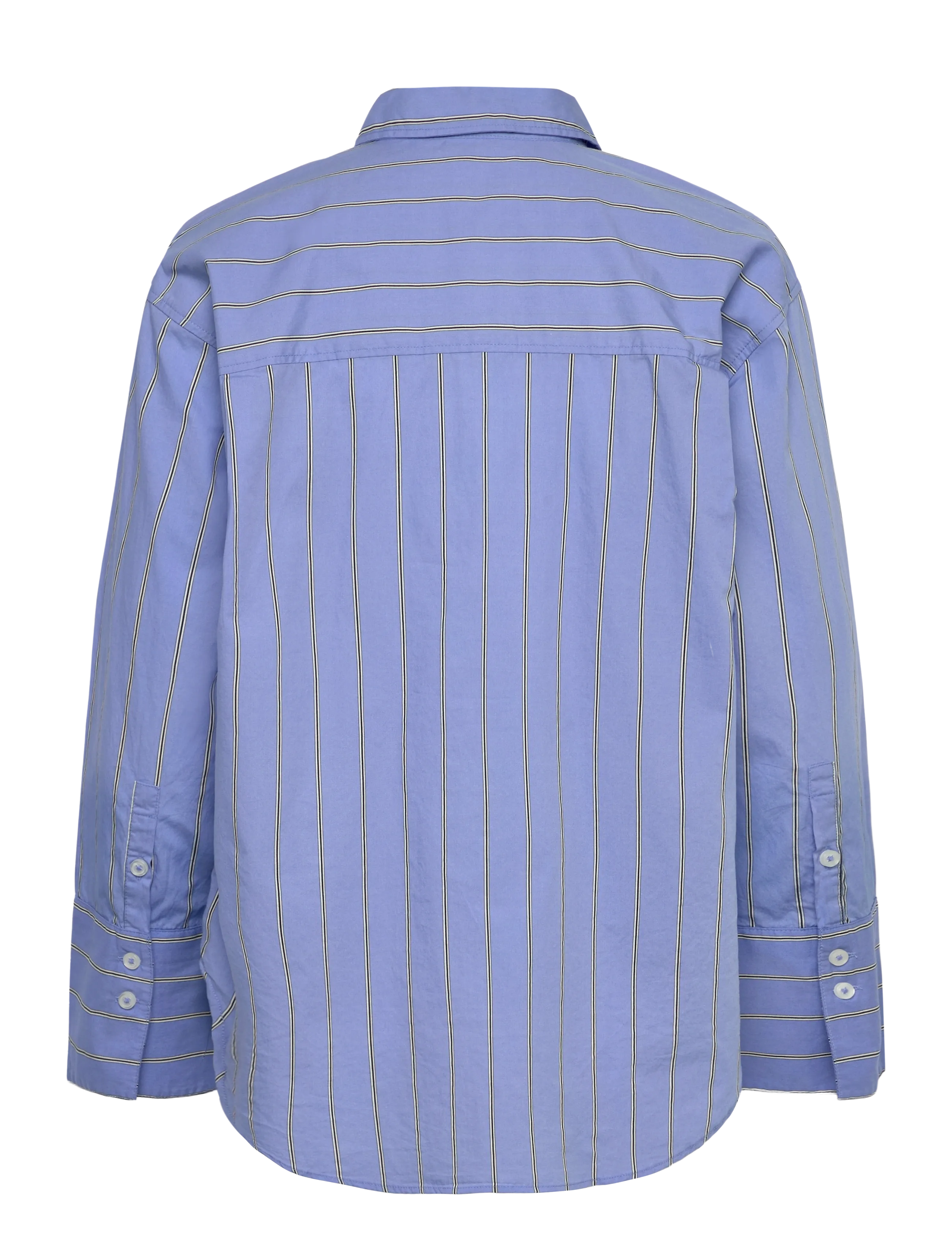 Gina Tricot - Poplin shirt - long-sleeved shirts - blue stripe - 1