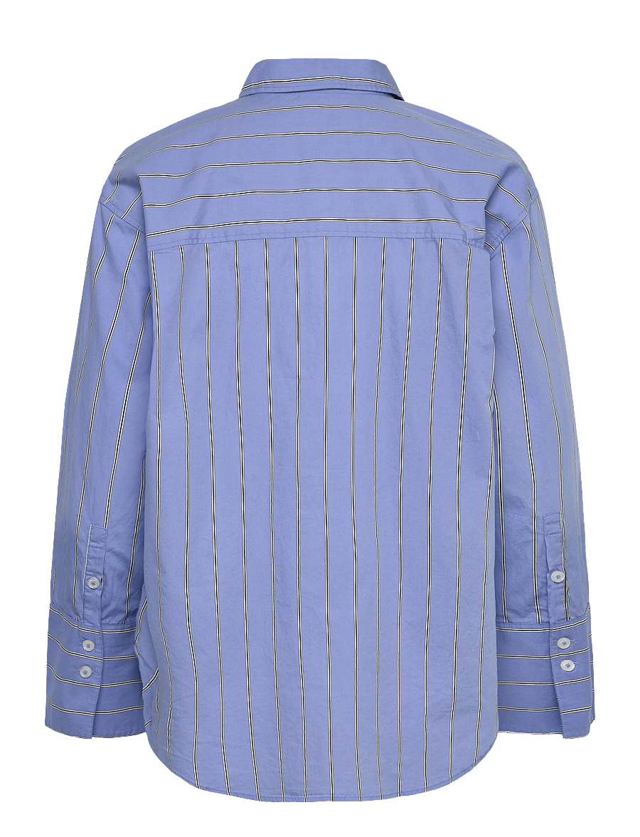 Gina Tricot - Poplin shirt - langærmede skjorter - blue stripe - 2