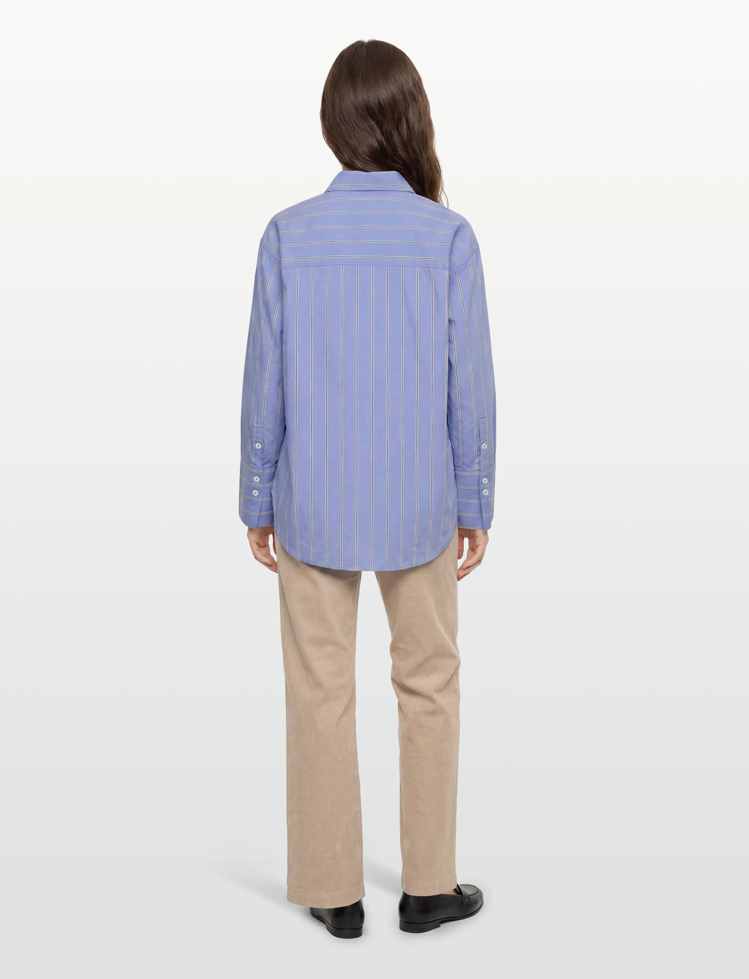 Gina Tricot - Poplin shirt - langærmede skjorter - blue stripe - 4