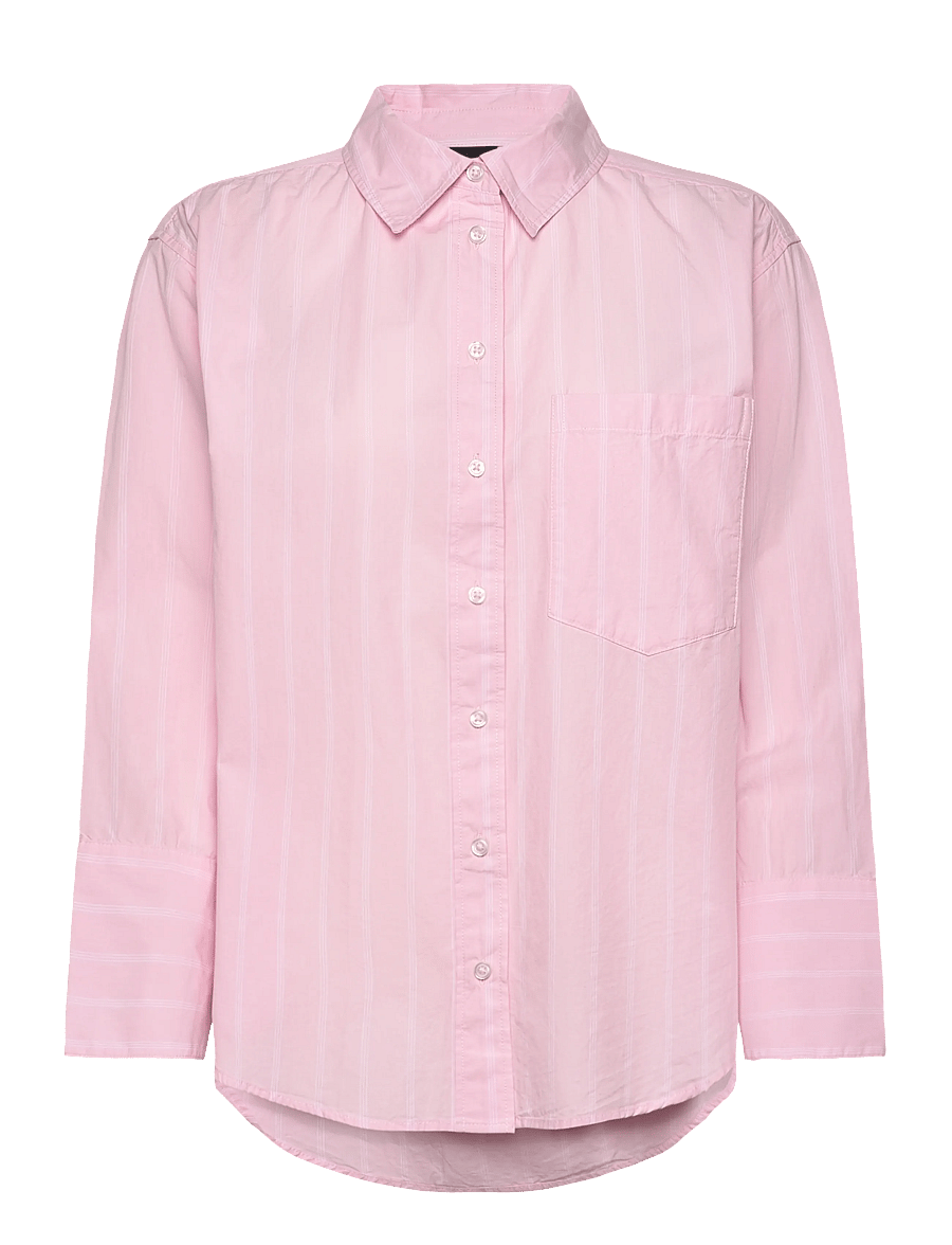 Gina Tricot - Poplin shirt - langärmlige hemden - pink/stripe (3122) - 1