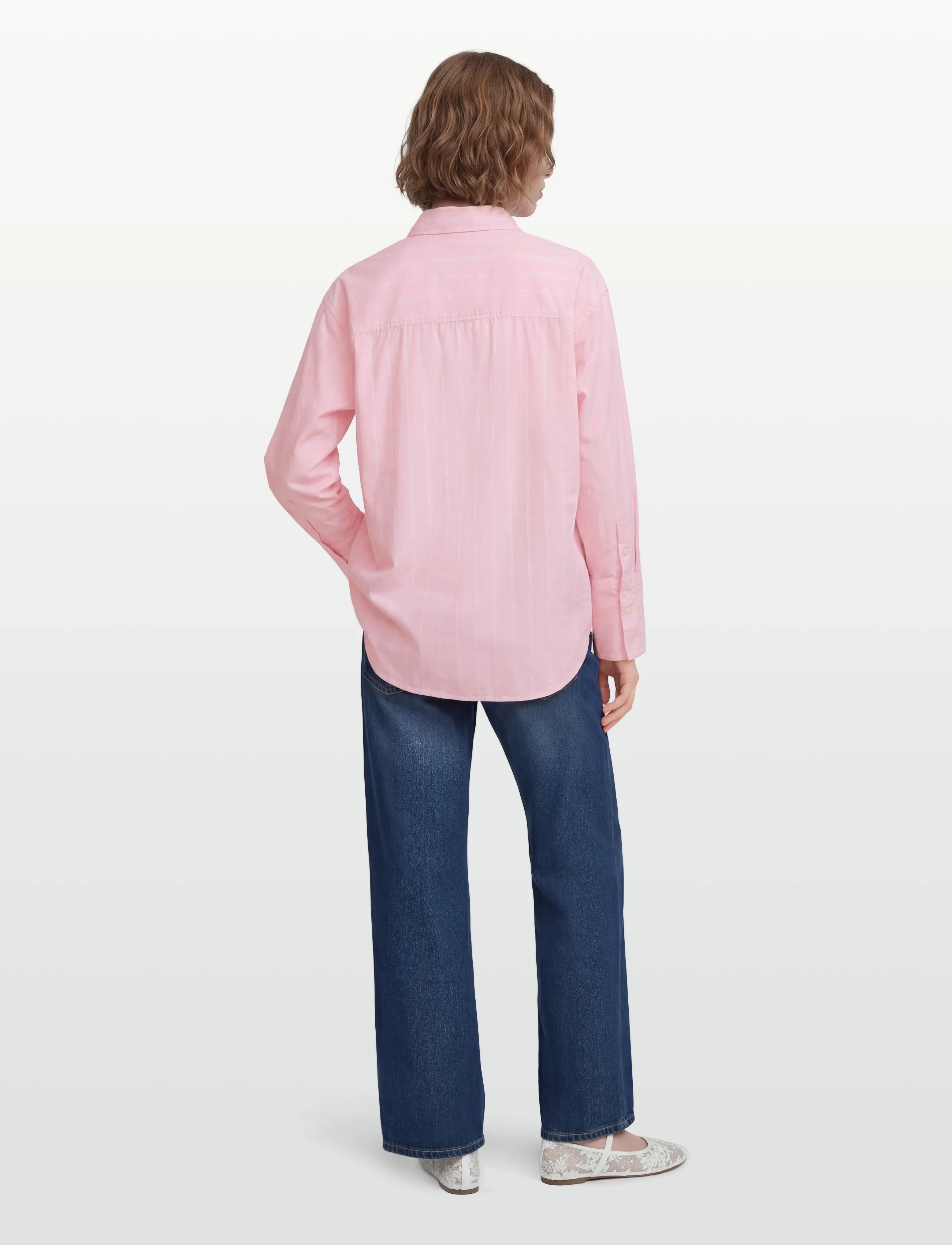 Gina Tricot - Poplin shirt - langærmede skjorter - pink/stripe (3122) - 4
