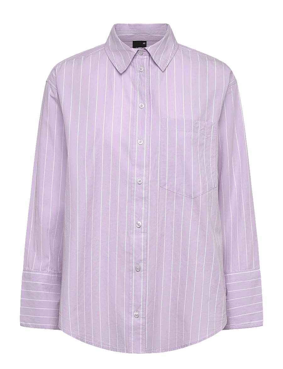 Gina Tricot - Poplin shirt - langärmlige hemden - purple/stripe (3004) - 1