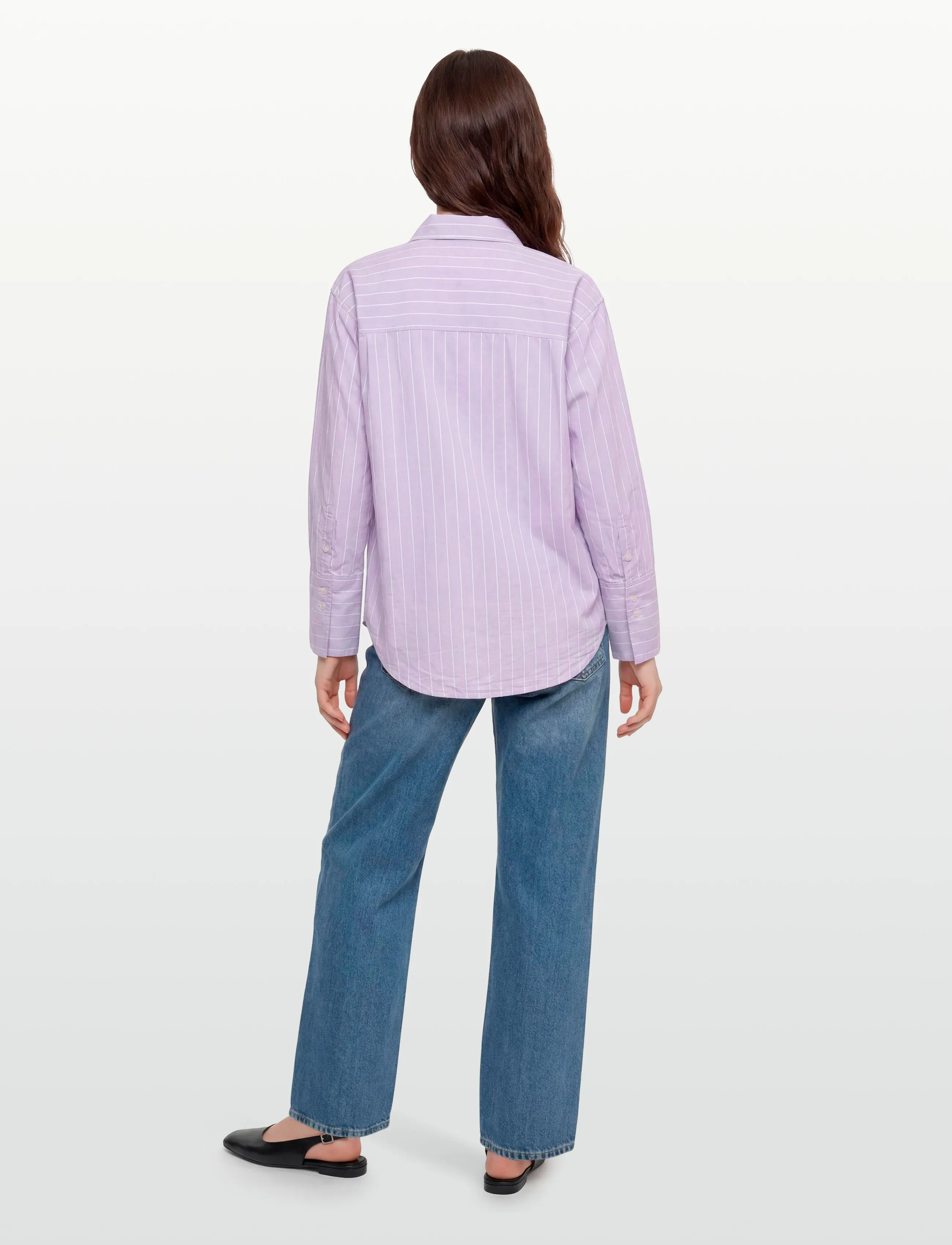 Gina Tricot - Poplin shirt - pikkade varrukatega särgid - purple/stripe (3004) - 4