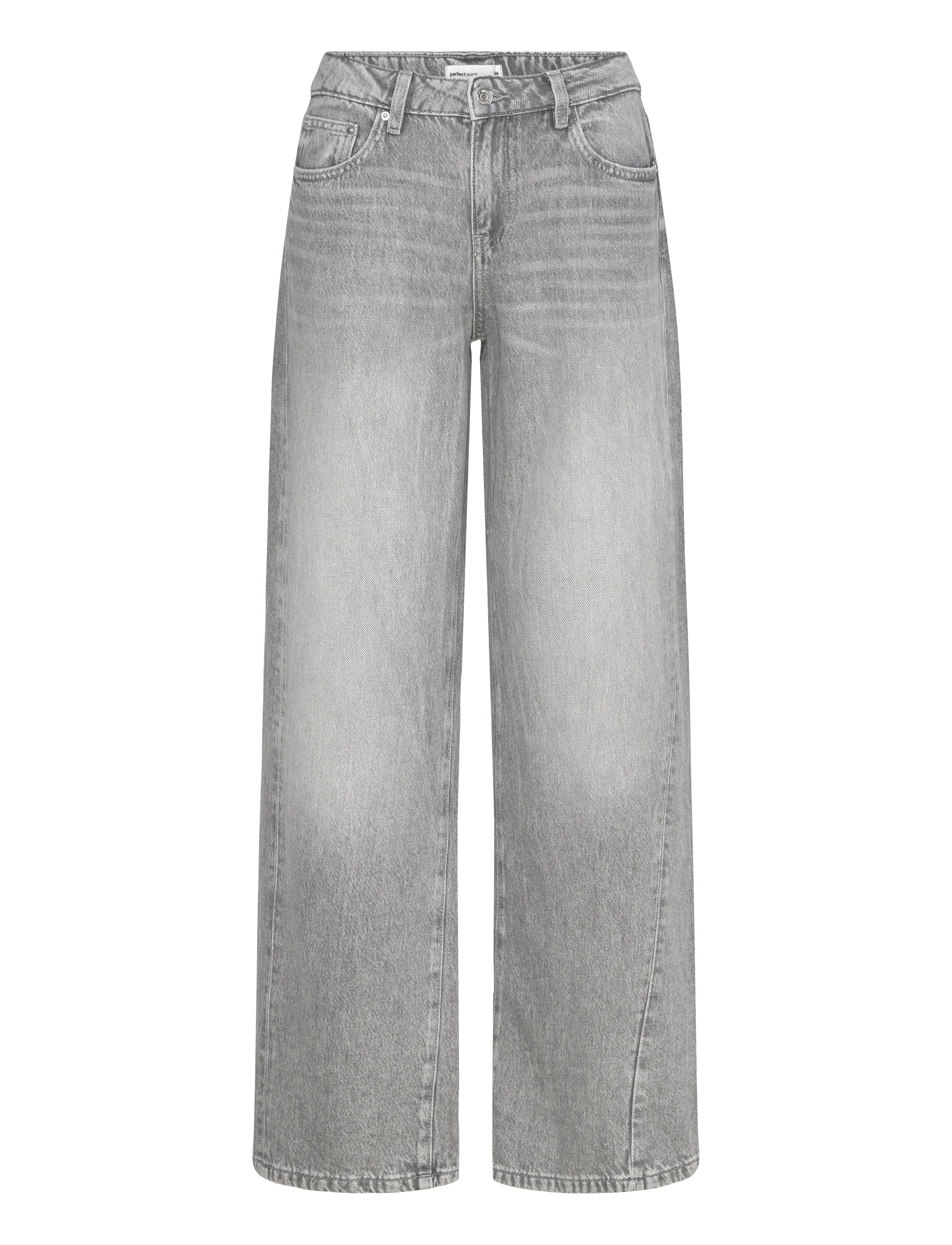 Gina Tricot Low wide jeans - Klær - GREY / grey