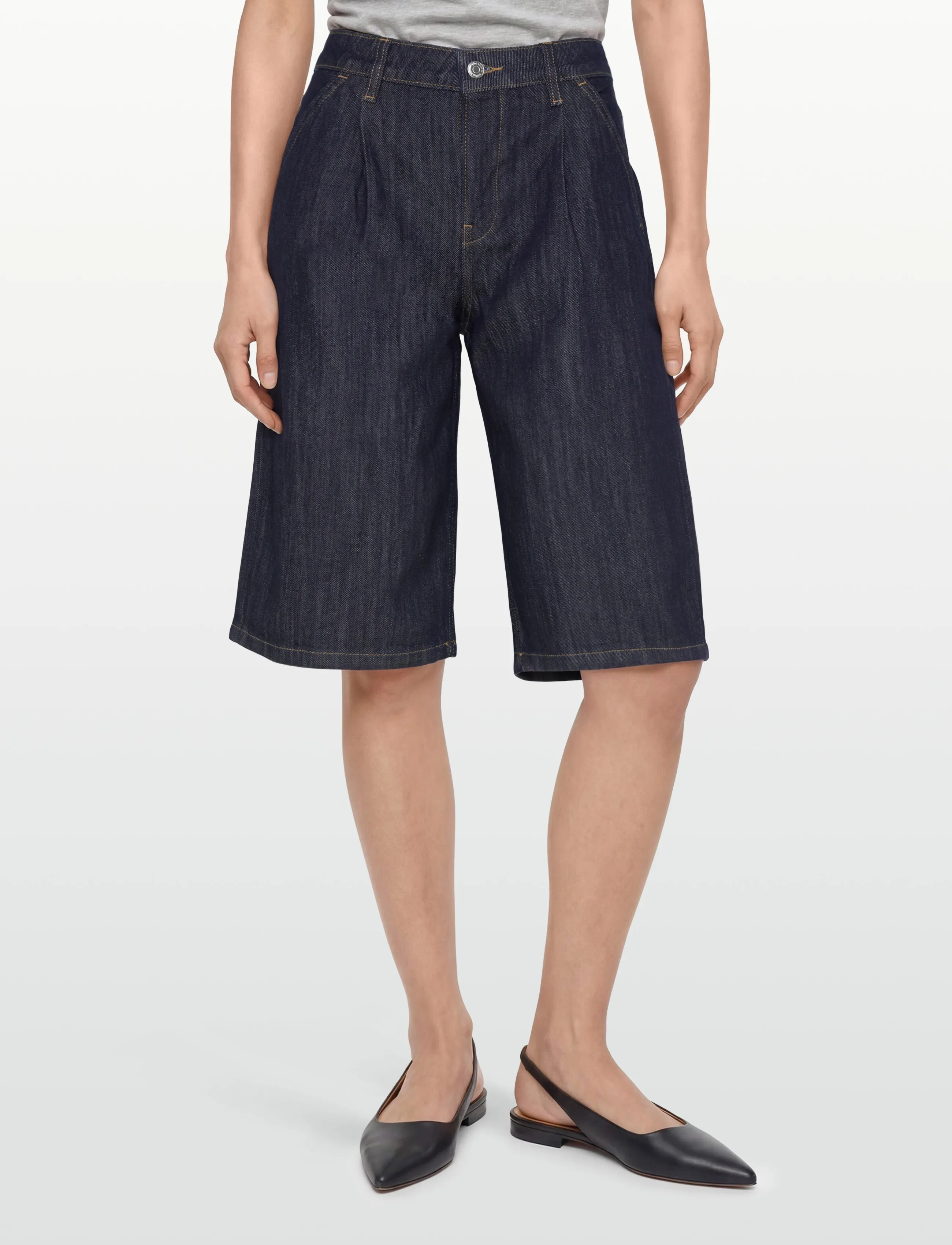 Gina Tricot - Tailored long denim shorts - jorts - rinse - 3