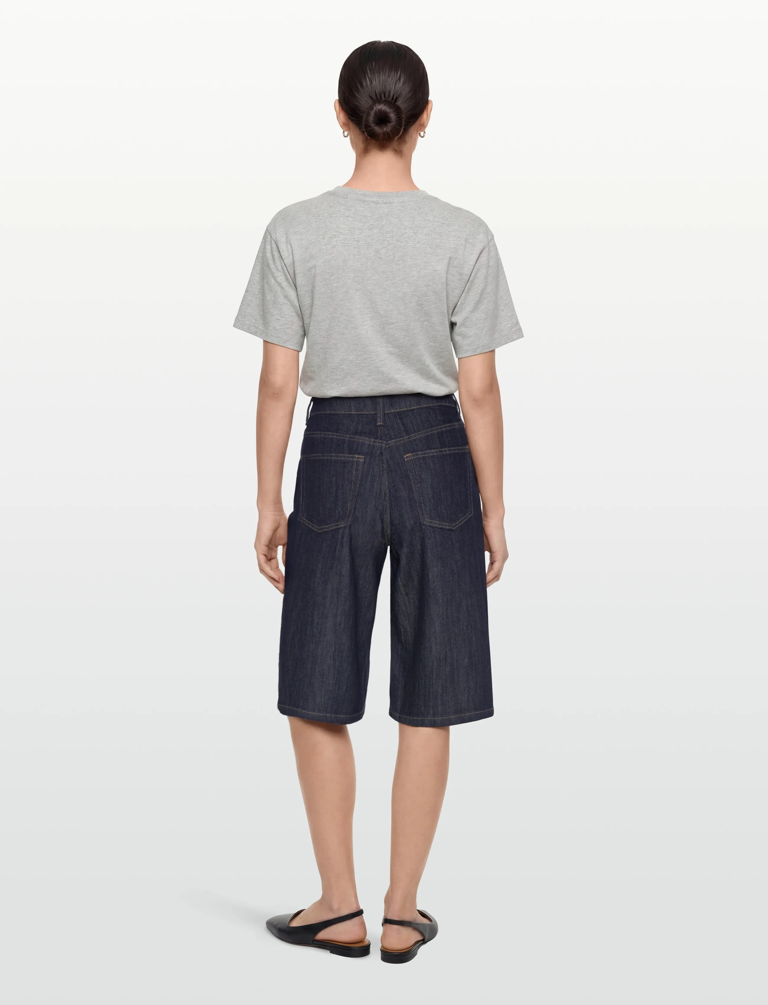 Gina Tricot - Tailored long denim shorts - jorts - rinse - 4