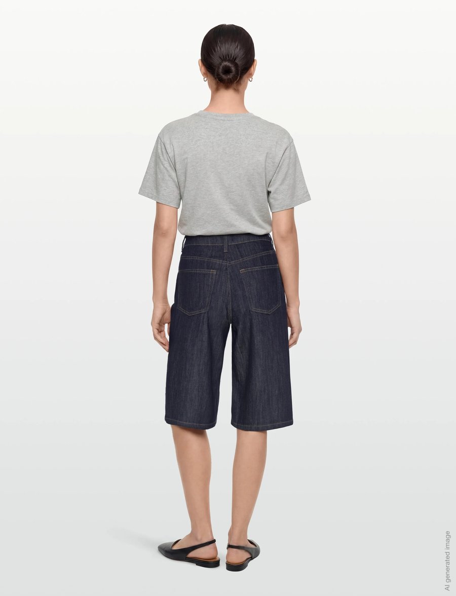 Gina Tricot - Tailored long denim shorts - jorts - rinse - 4