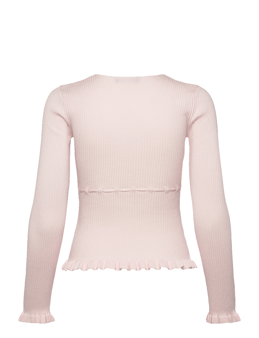 Gina Tricot - Knitted frill top - langærmede toppe - pink - 2