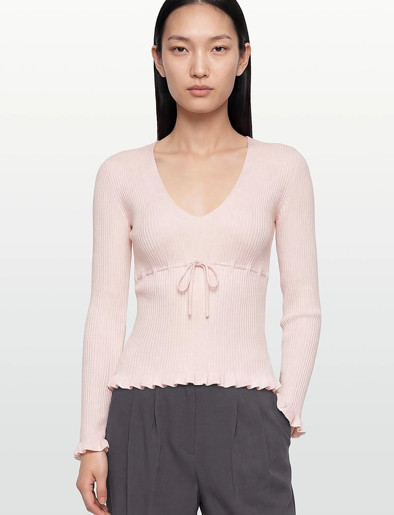 Gina Tricot - Knitted frill top - hauts à manches longues - pink - 3