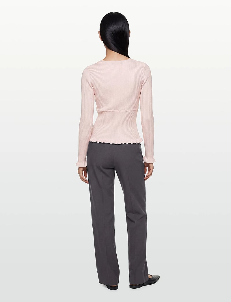 Gina Tricot - Knitted frill top - hauts à manches longues - pink - 4