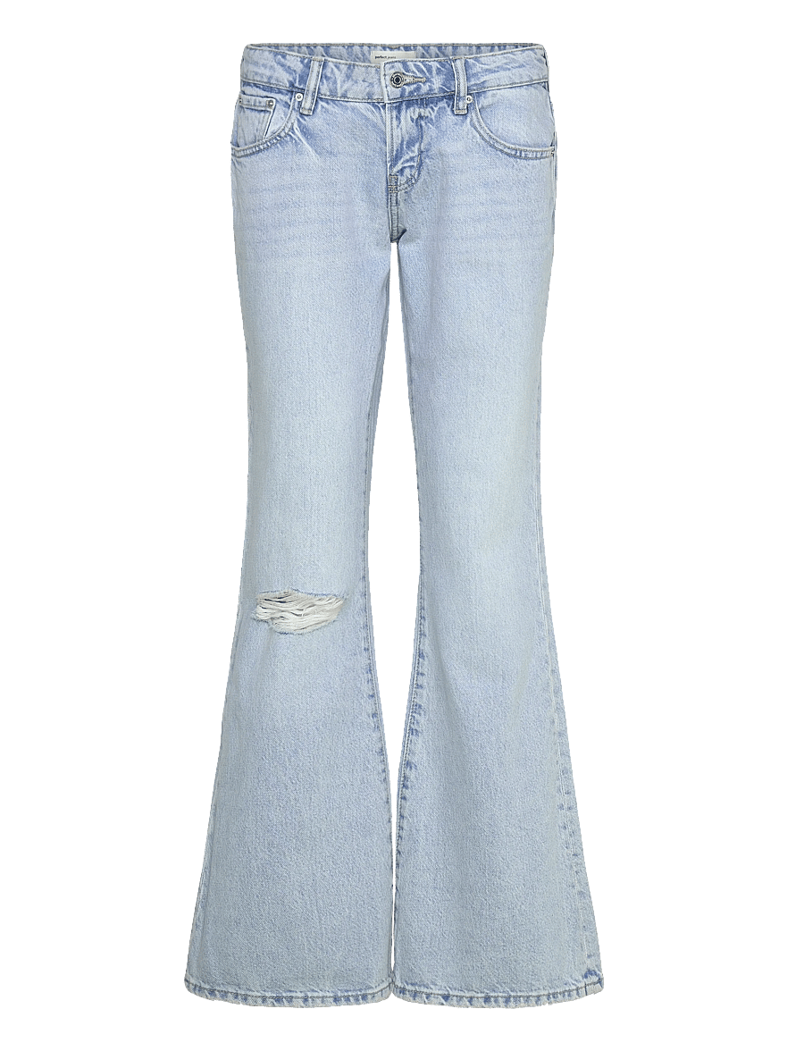 Gina Tricot - Low full length flare jeans - flared jeans - lt blue - 0