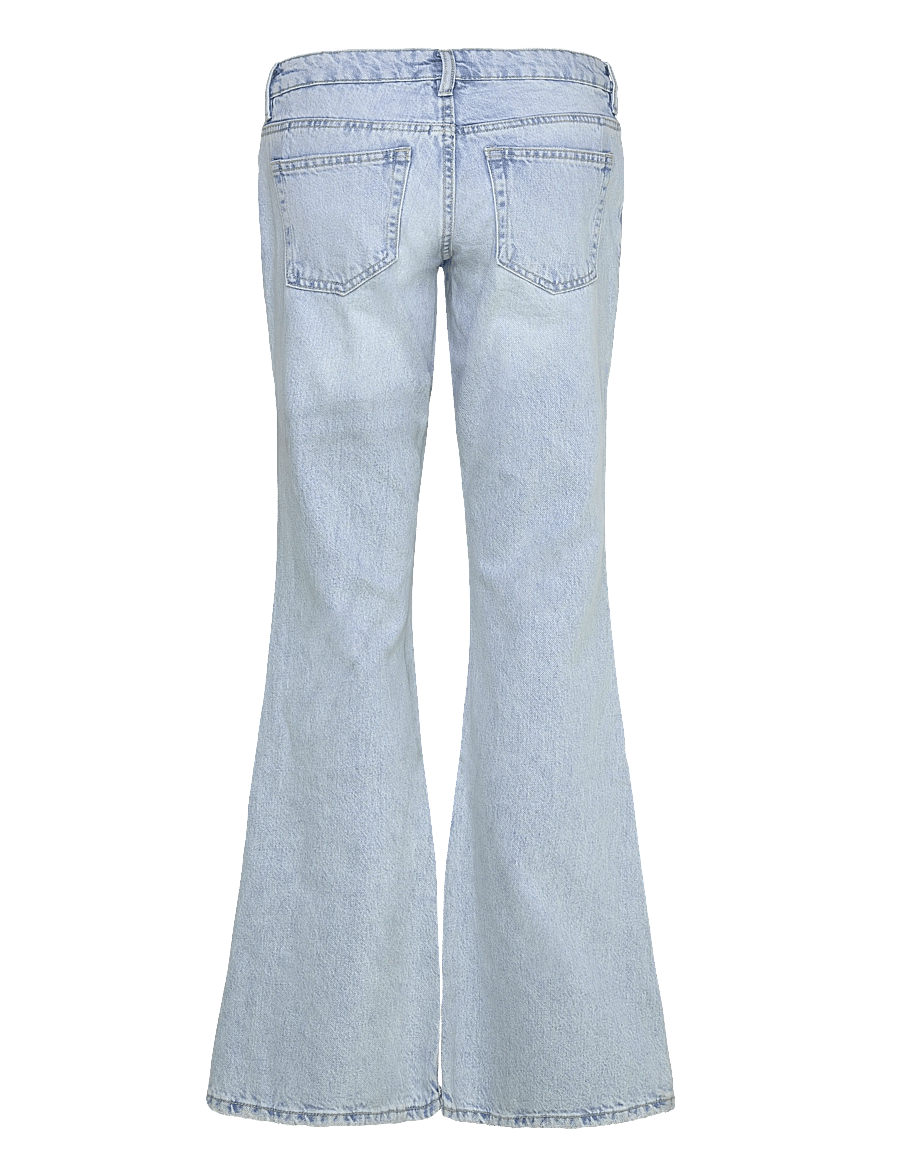 Gina Tricot - Low full length flare jeans - flared jeans - lt blue - 1