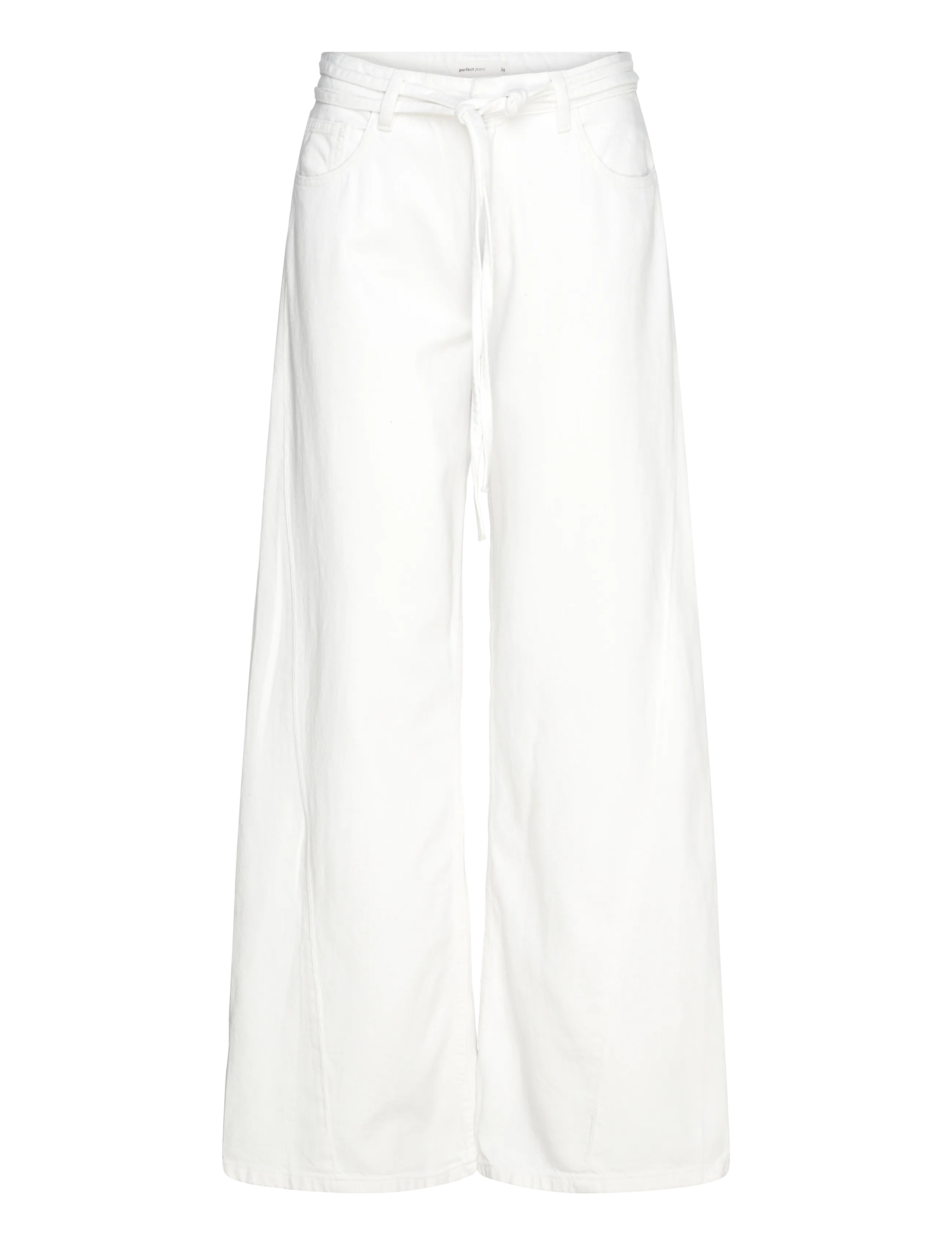 Gina Tricot Twisted wide jeans - Transitional Layering - OFFWHITE / white