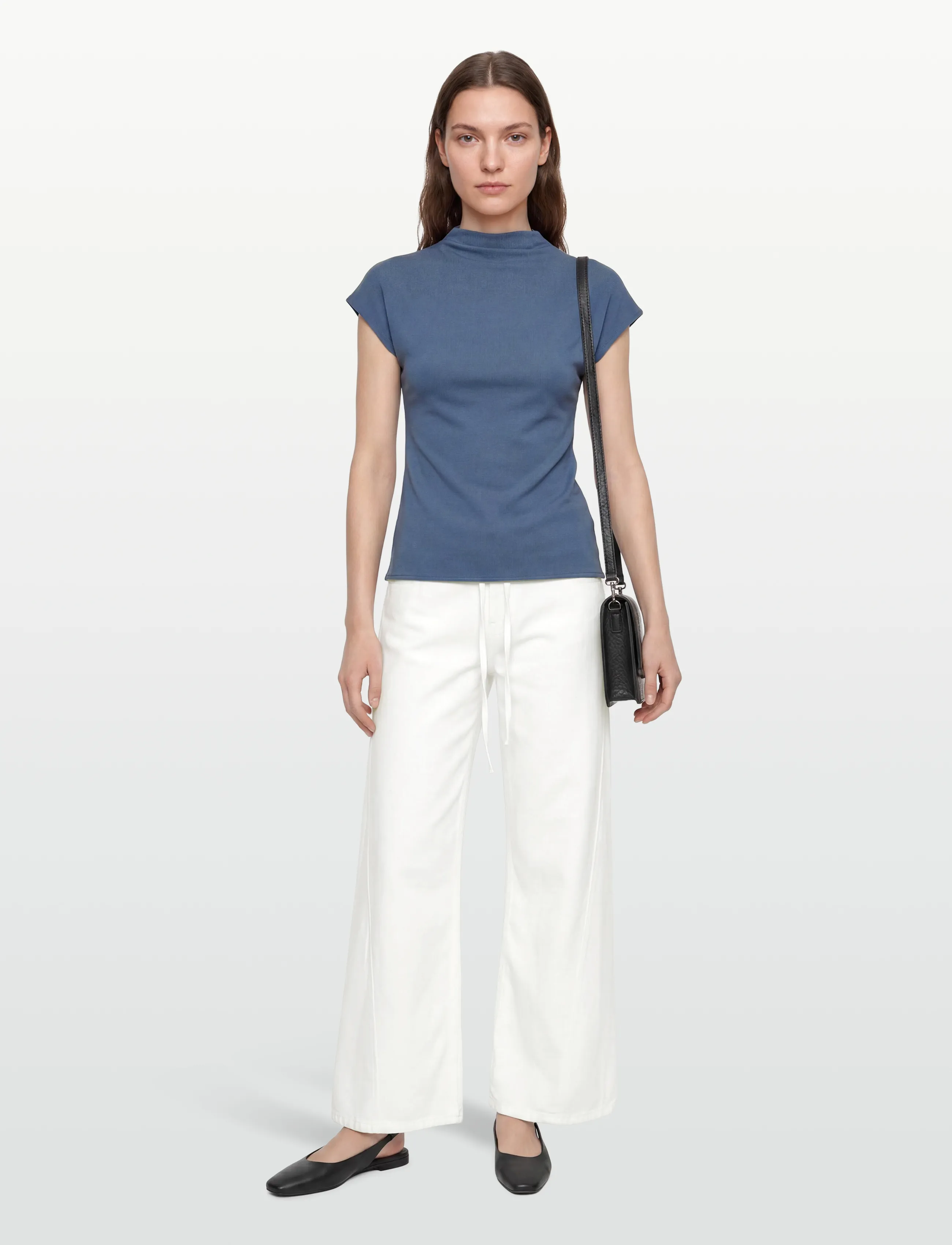 Gina Tricot Twisted Wide Jeans, 34, Weiß - Wide, Frauen