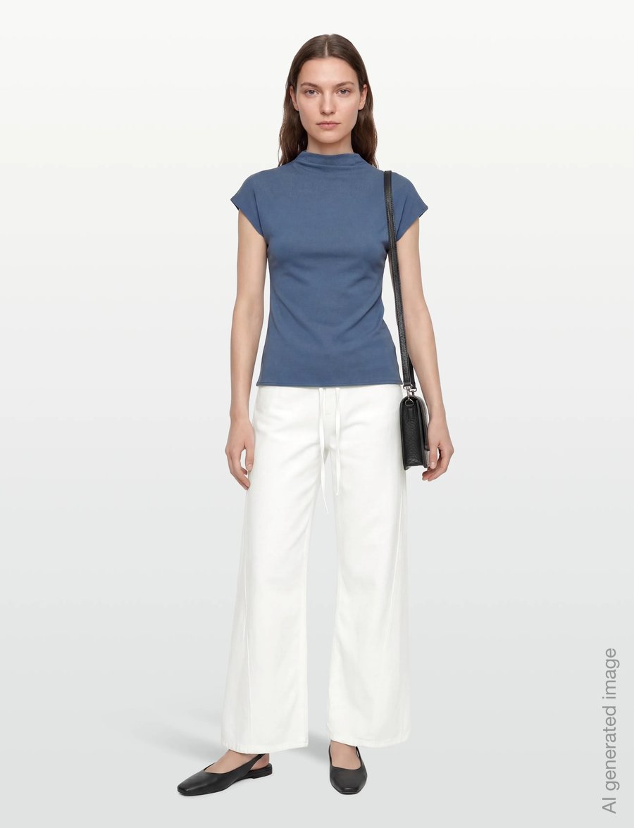 Gina Tricot - Twisted wide jeans - brede jeans - offwhite - 0