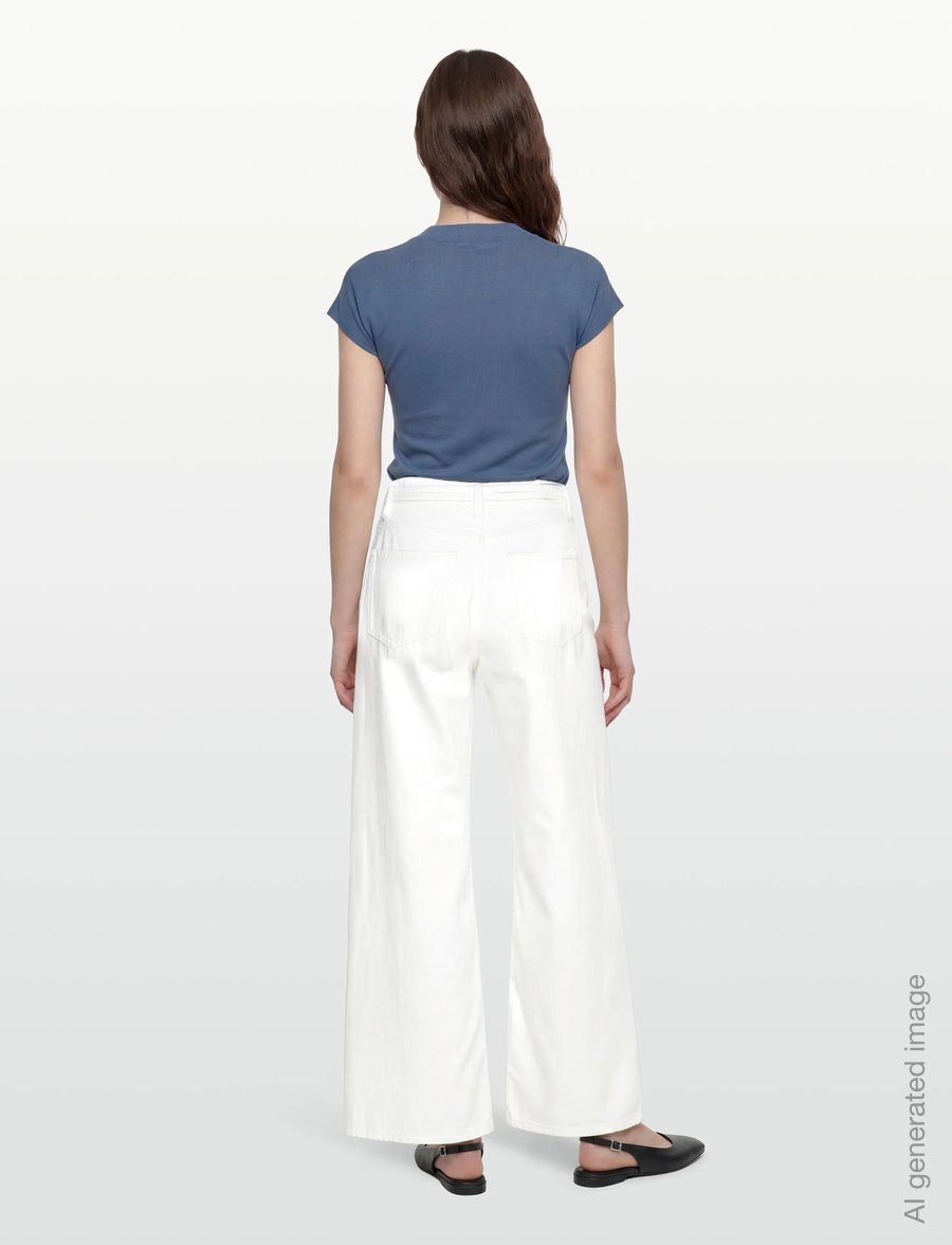 Gina Tricot - Twisted wide jeans - brede jeans - offwhite - 4