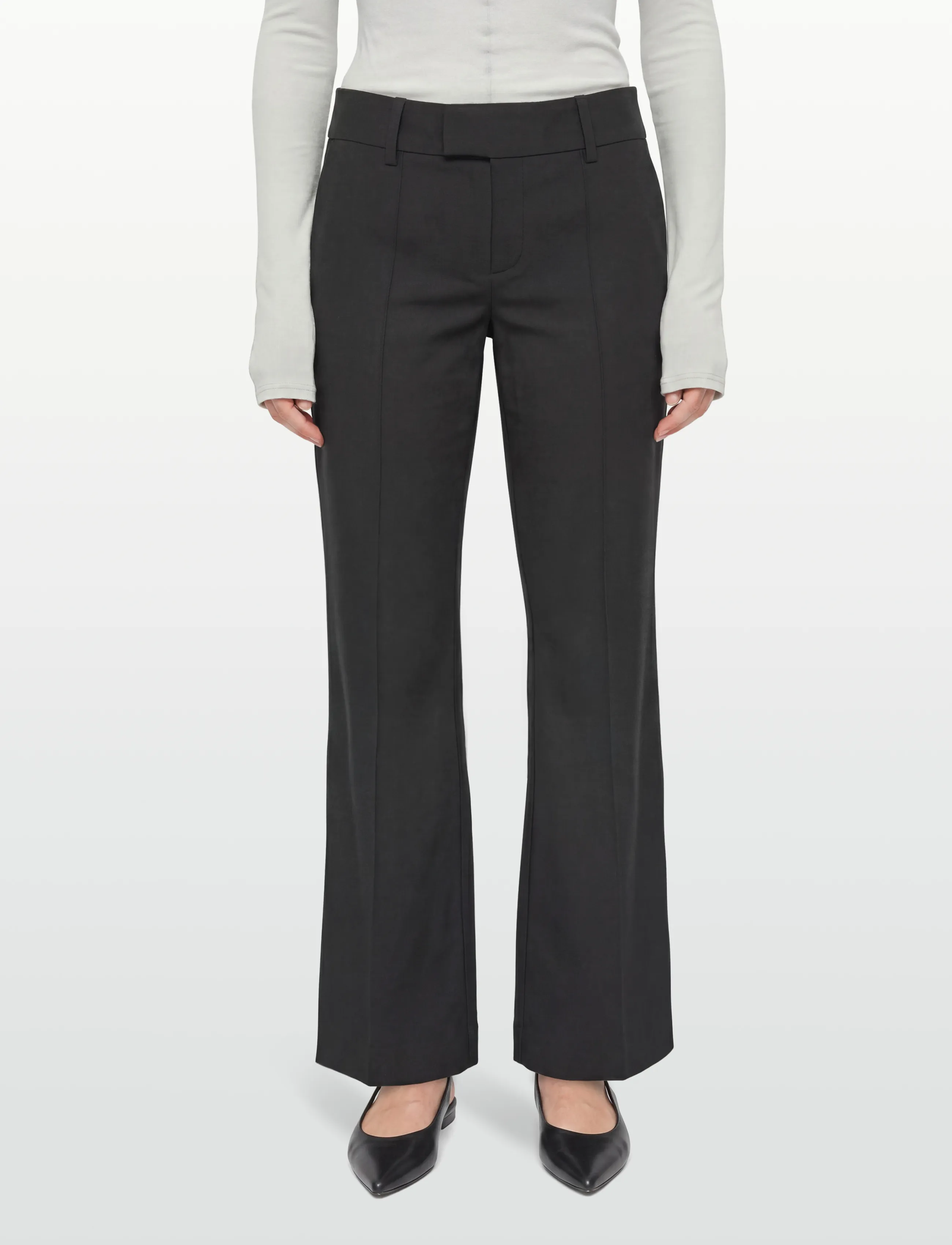 Gina Tricot - Low waist bootcut trousers - flare bukser - black (9000) - 3