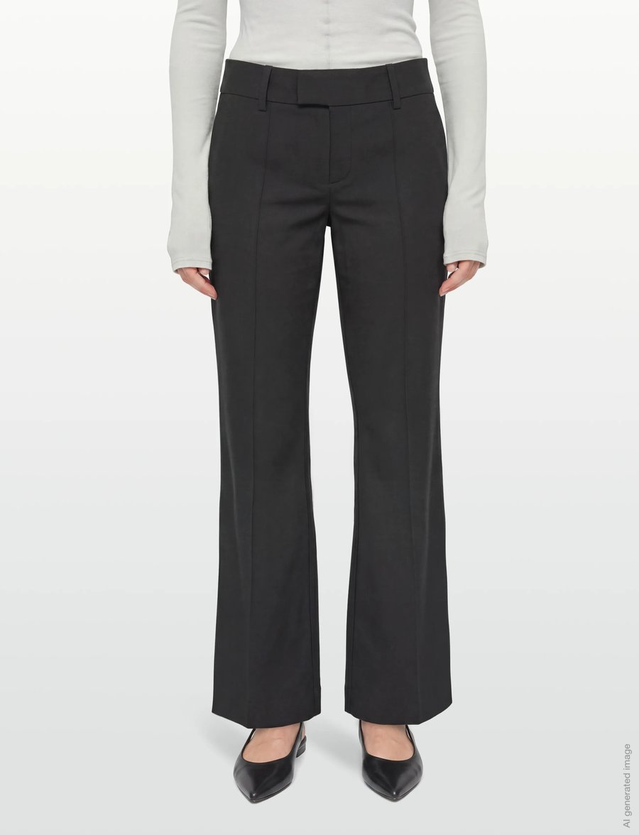 Gina Tricot - Low waist bootcut trousers - flare bukser - black (9000) - 3
