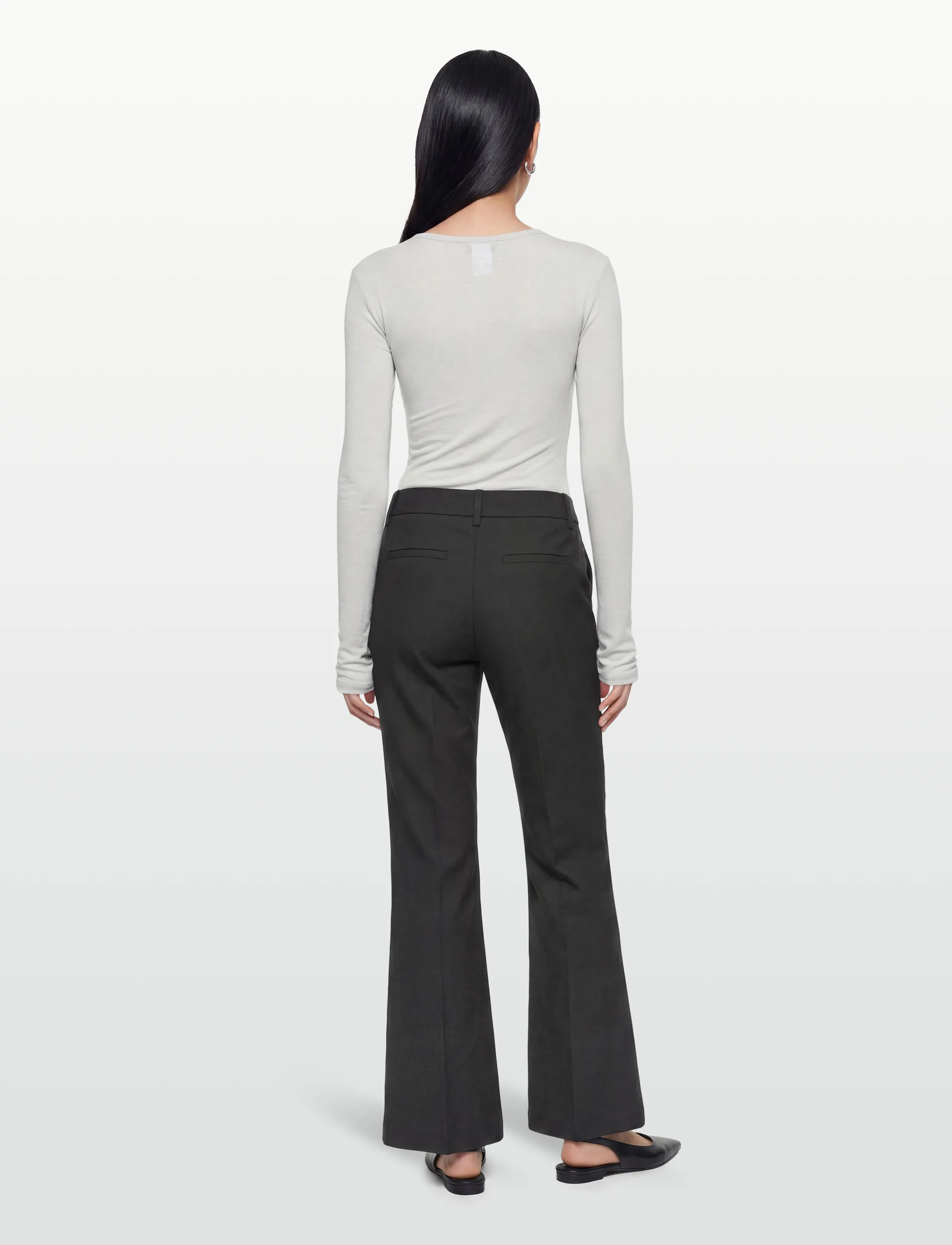 Gina Tricot - Low waist bootcut trousers - flare bukser - black (9000) - 4