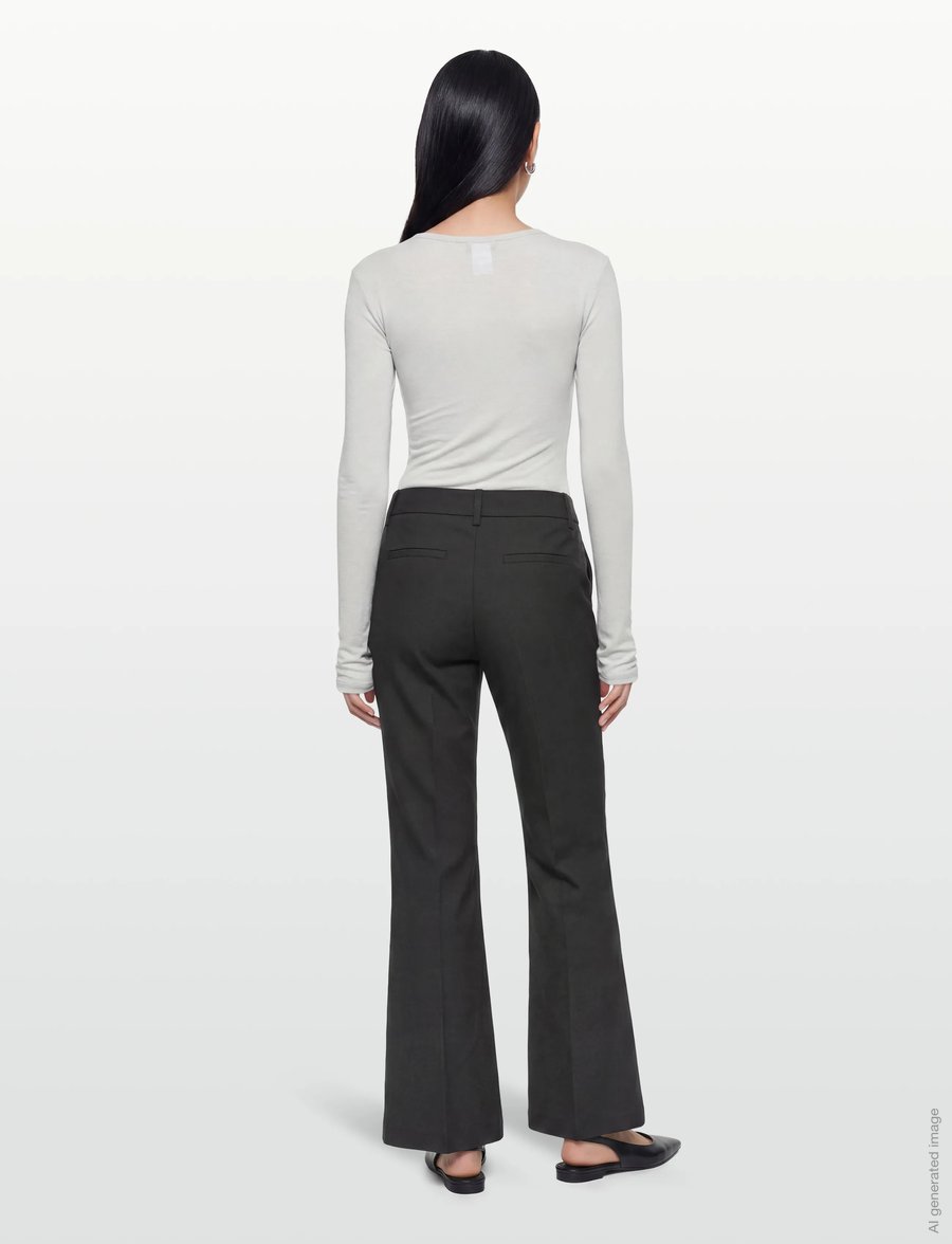 Gina Tricot - Low waist bootcut trousers - flare bukser - black (9000) - 4