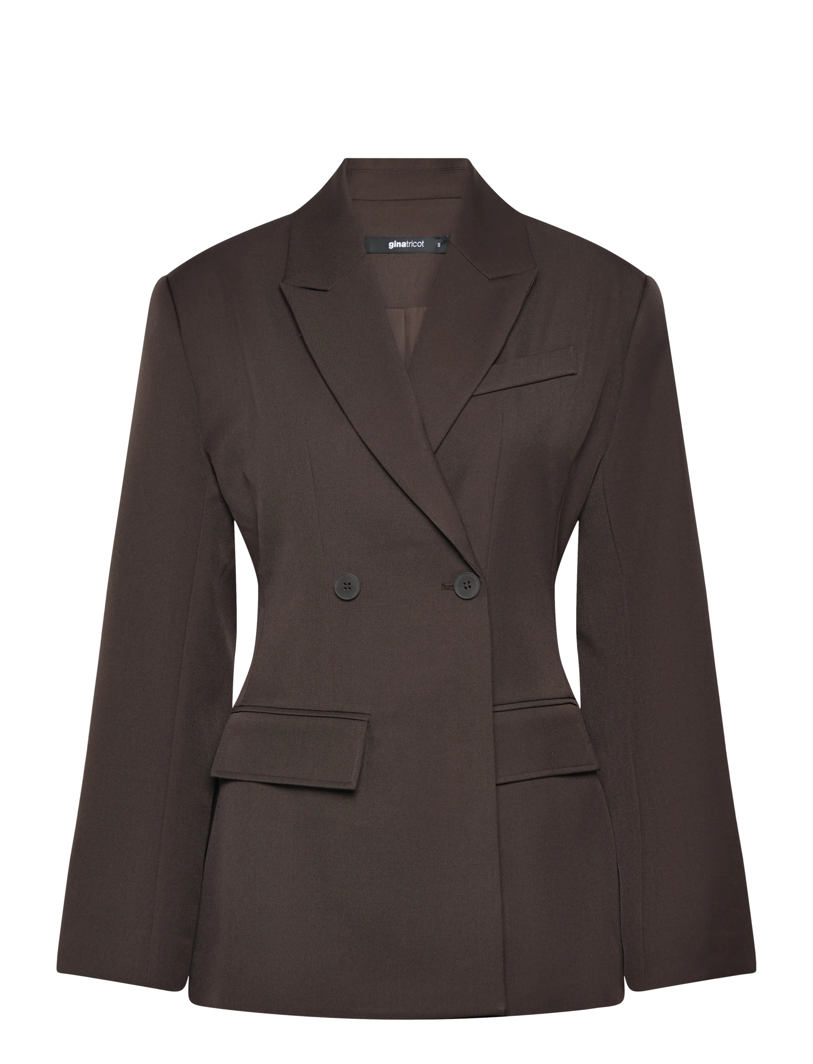 Gina Tricot Shaped blazer - Transitional Layering - DARK BROWN (7180) / brown