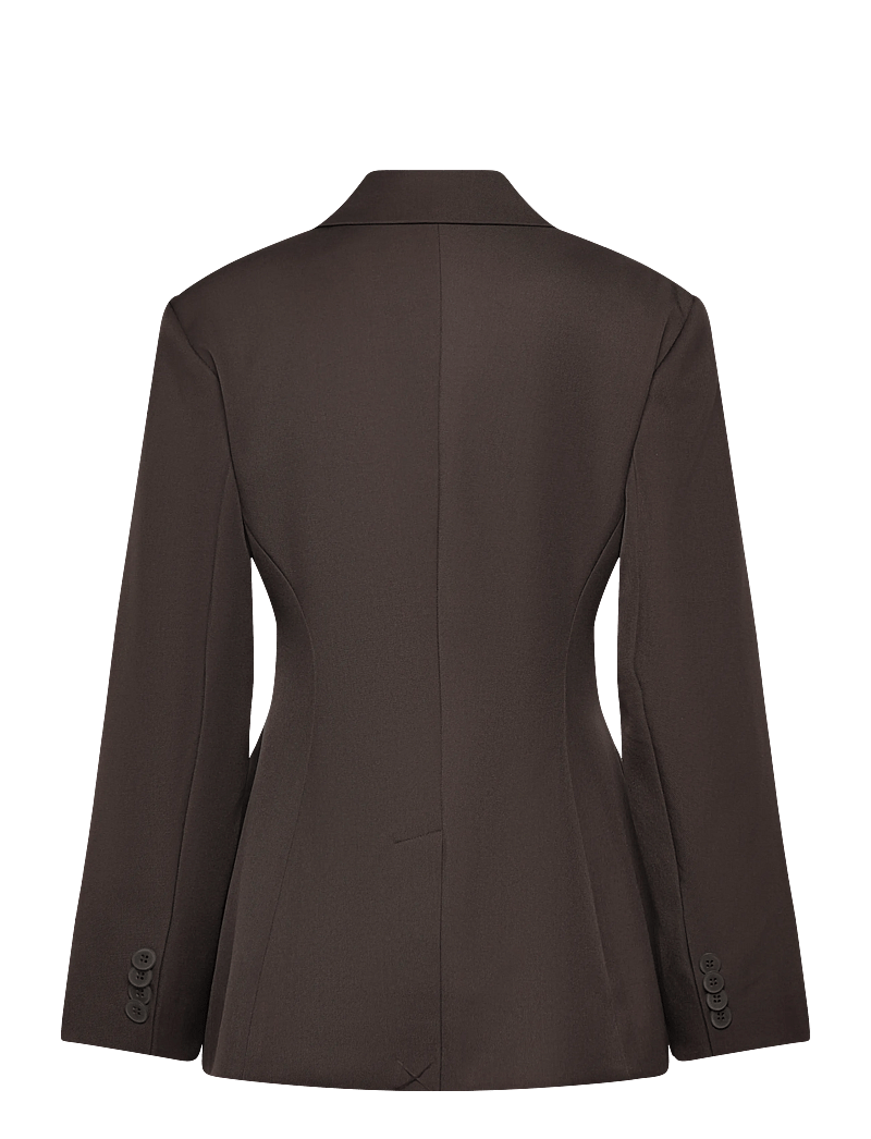 Gina Tricot - Shaped blazer - dubbelknäppta kavajer - dark brown (7180) - 1