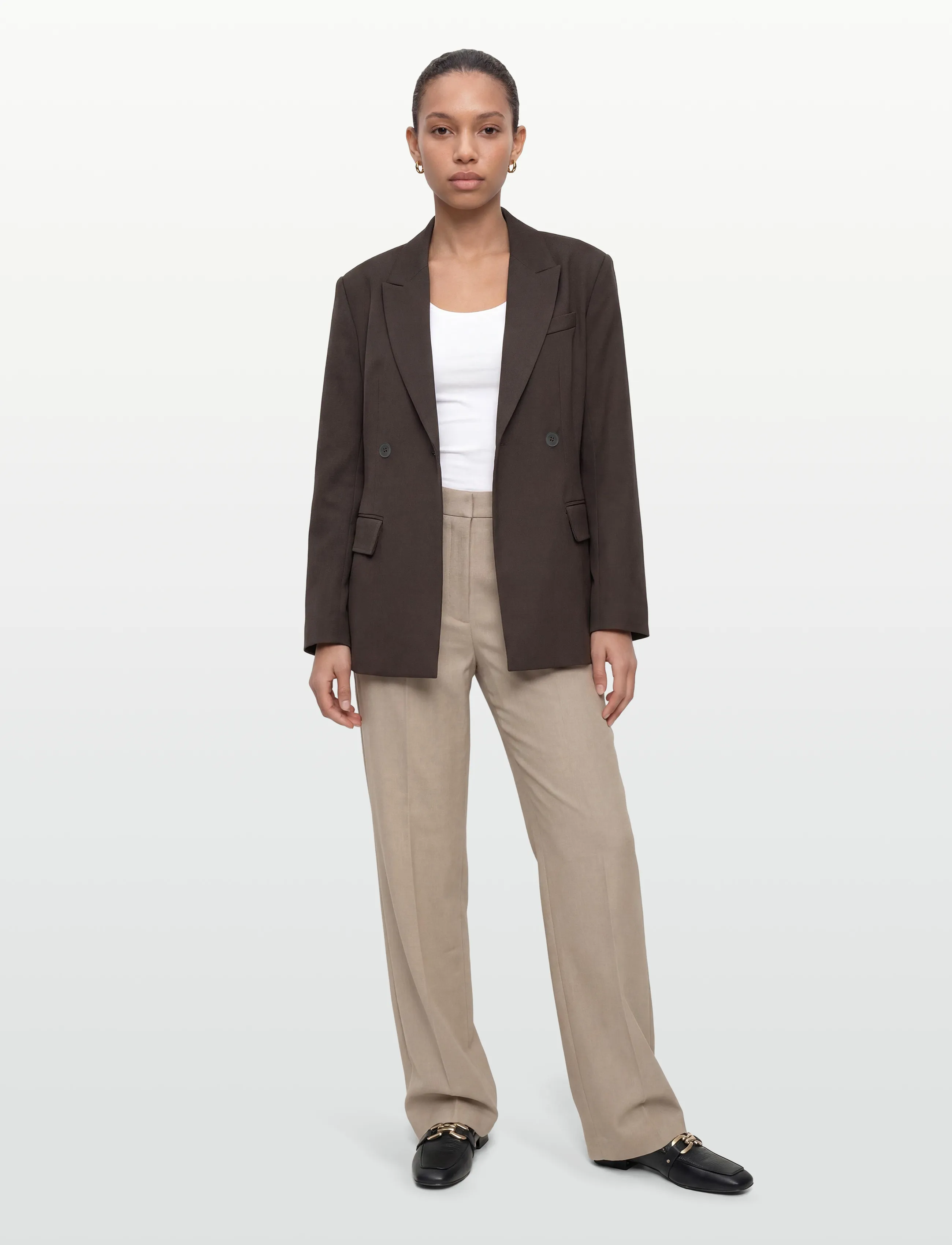 Gina Tricot - Shaped blazer - dark brown (7180) - 0