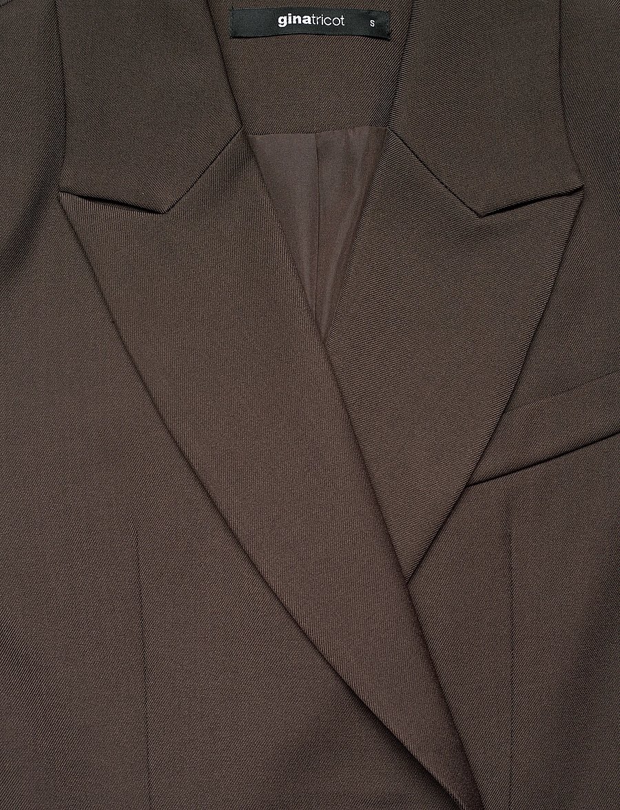 Gina Tricot - Shaped blazer - dubbelknäppta kavajer - dark brown (7180) - 5