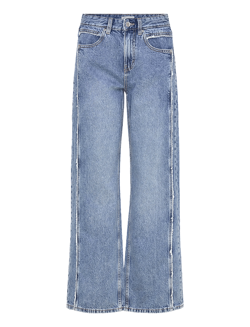 Gina Tricot - Fringe seam jeans - brede jeans - blue - 1