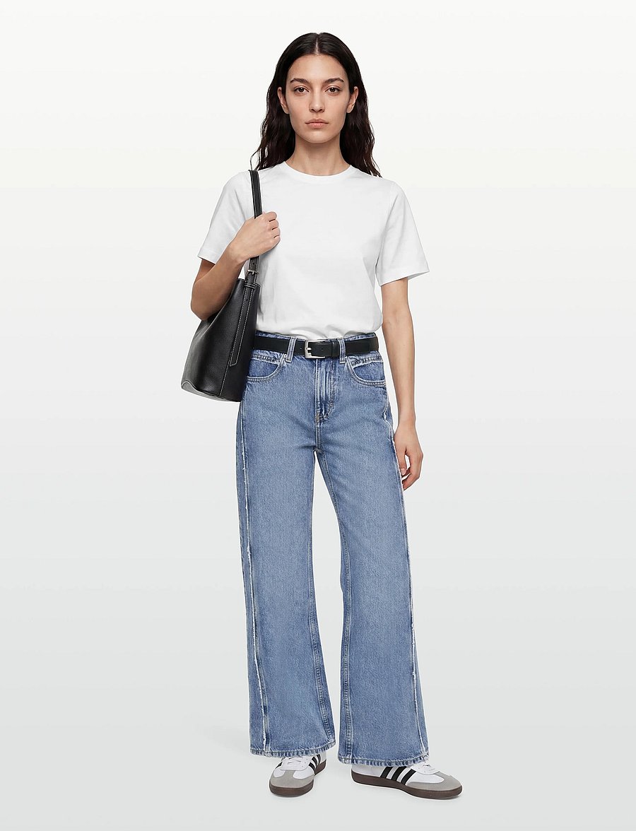 Gina Tricot - Fringe seam jeans - vida jeans - blue - 0