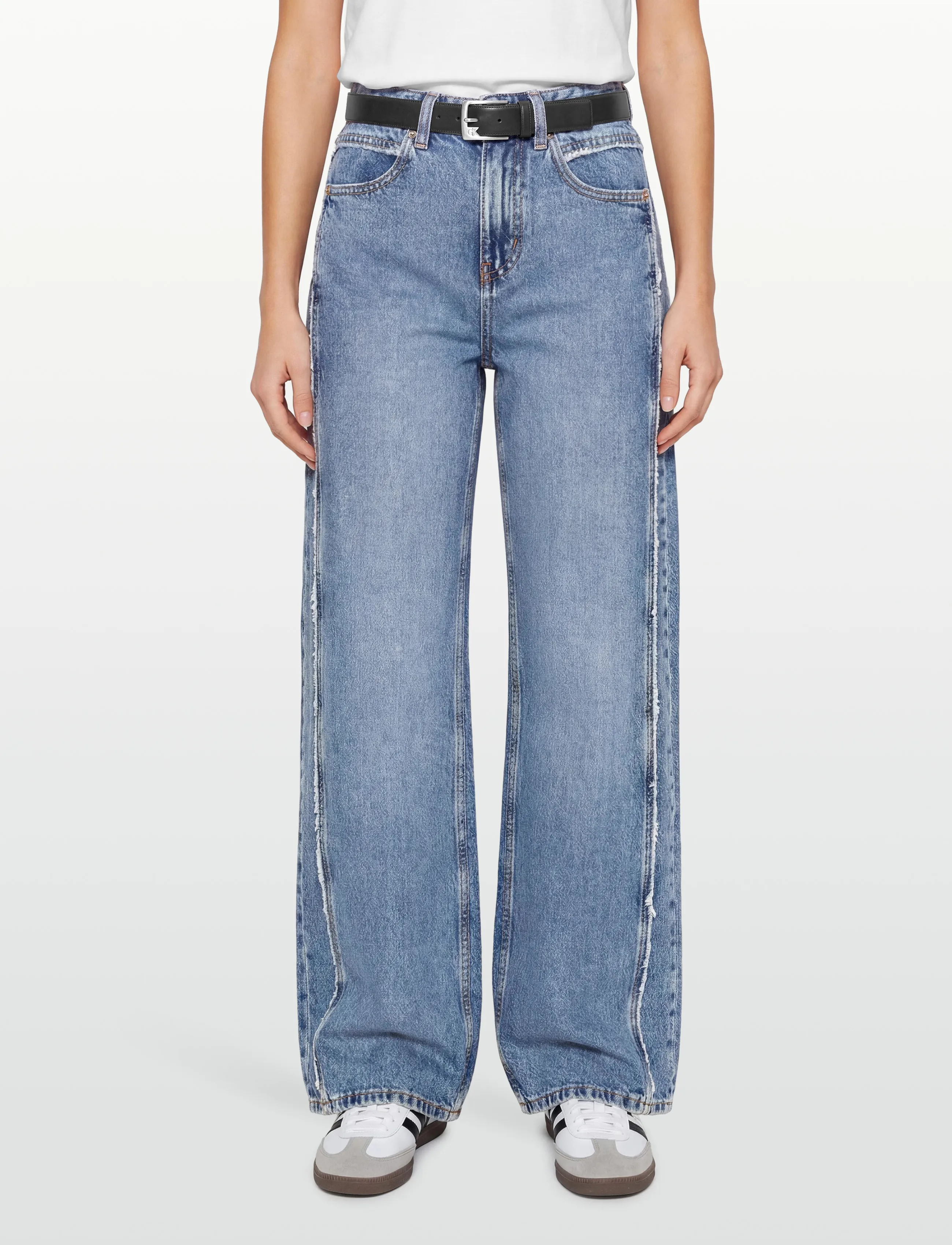 Gina Tricot - Fringe seam jeans - wide leg jeans - blue - 3
