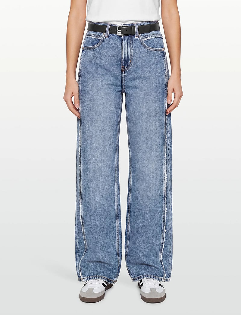Gina Tricot - Fringe seam jeans - brede jeans - blue - 3