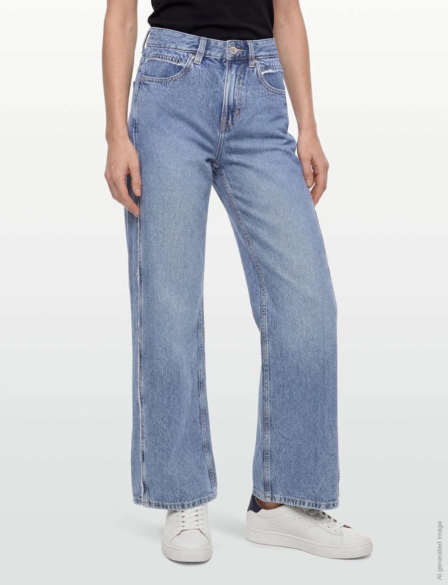 Gina Tricot - Fringe seam jeans - laia säärega teksad - blue - 3