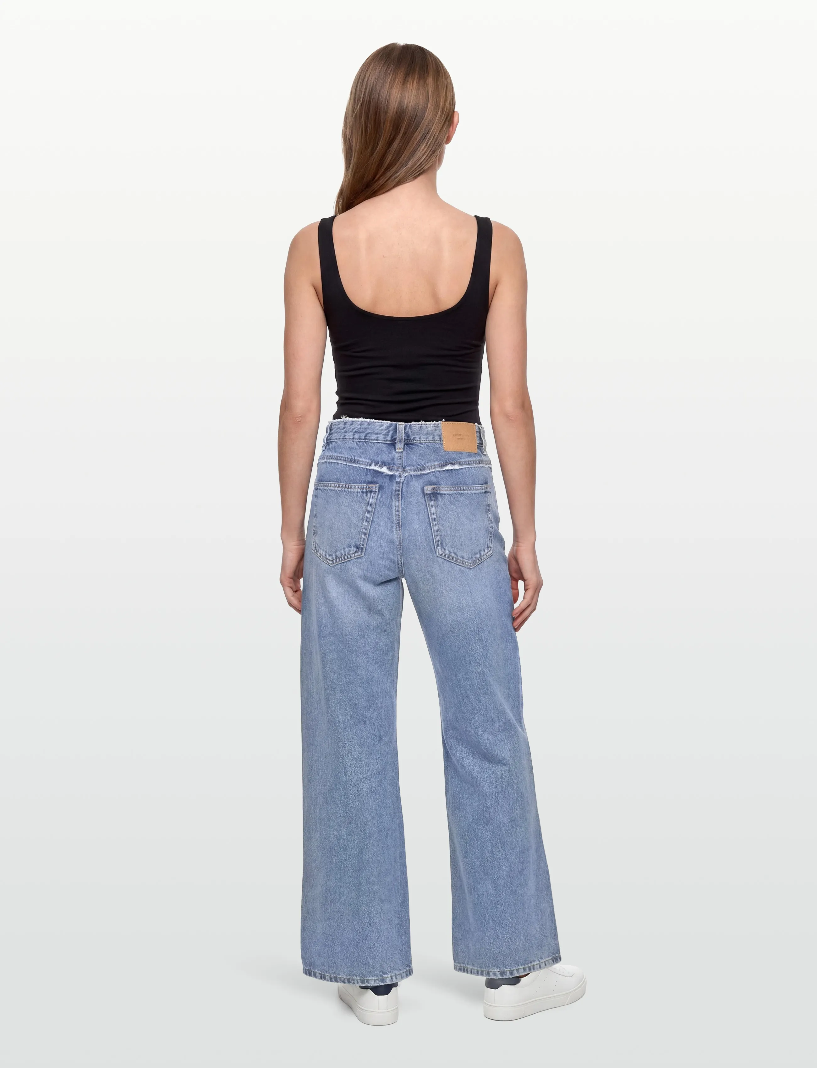 Gina Tricot - Fringe seam jeans - laia säärega teksad - blue - 4