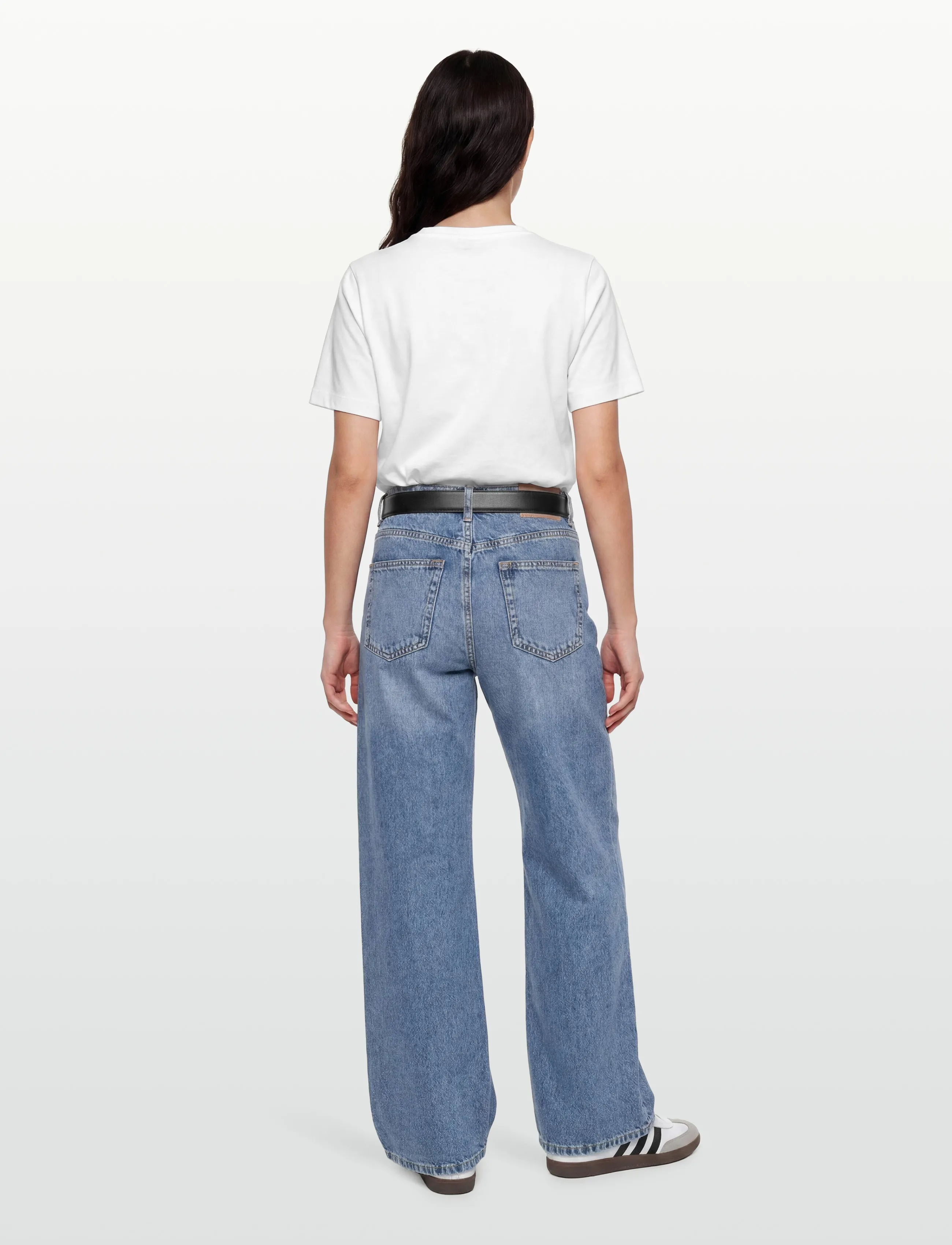 Gina Tricot - Fringe seam jeans - wide leg jeans - blue - 4