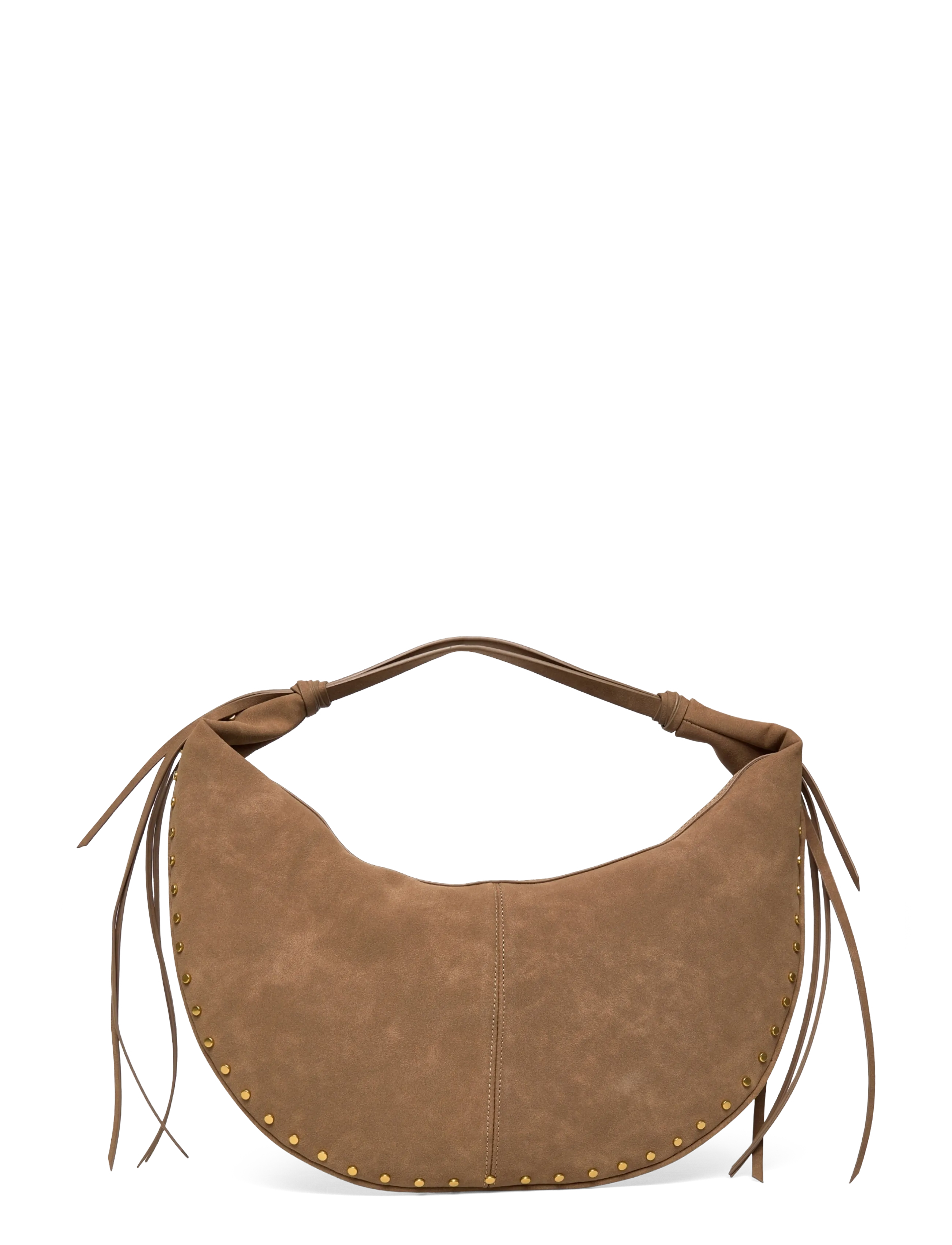 Gina Tricot Halfmoon fringe shoulder bag - Håndtasker - CAMEL (7022) / brown