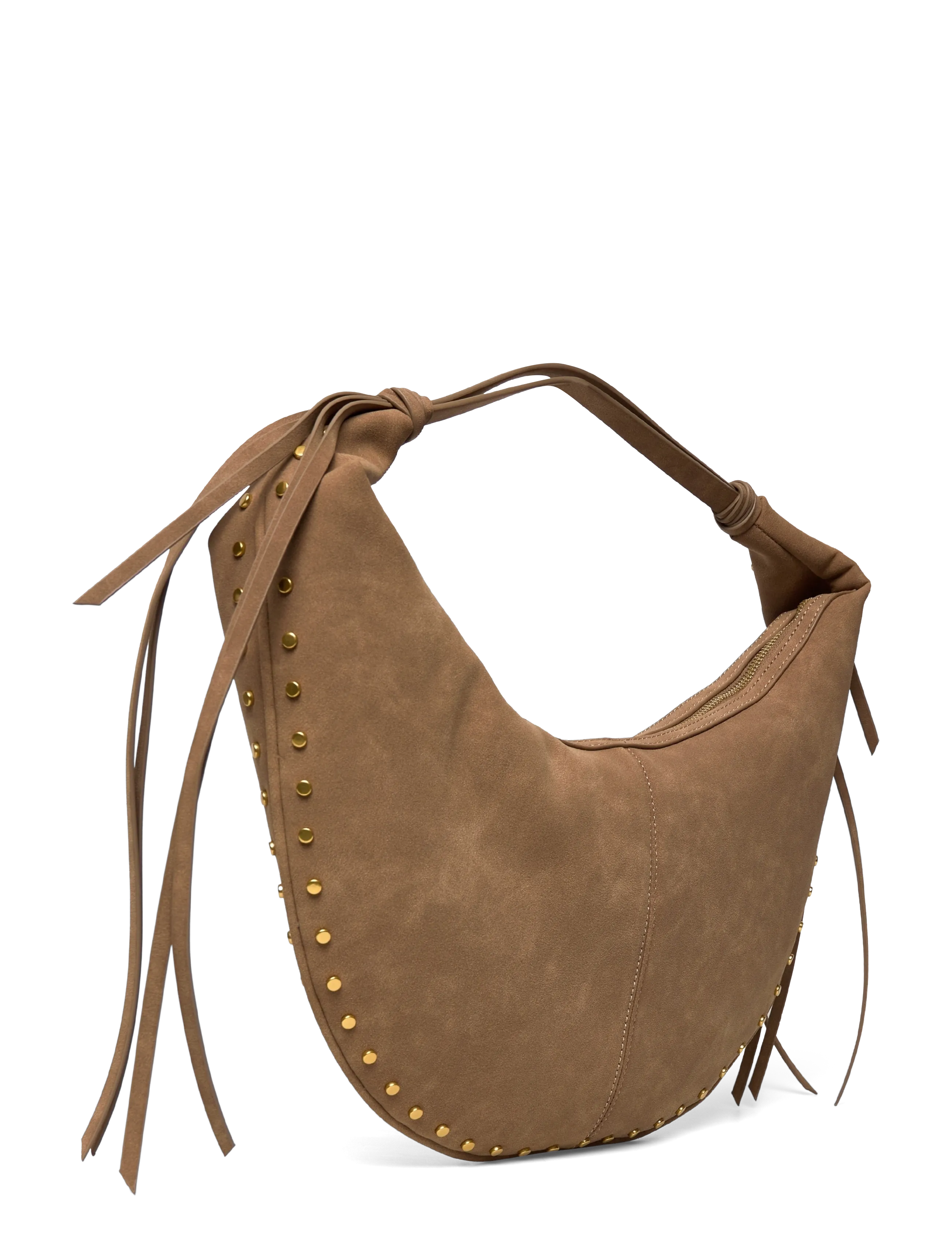 Gina Tricot - Halfmoon fringe shoulder bag - mode trends - camel (7022) - 2