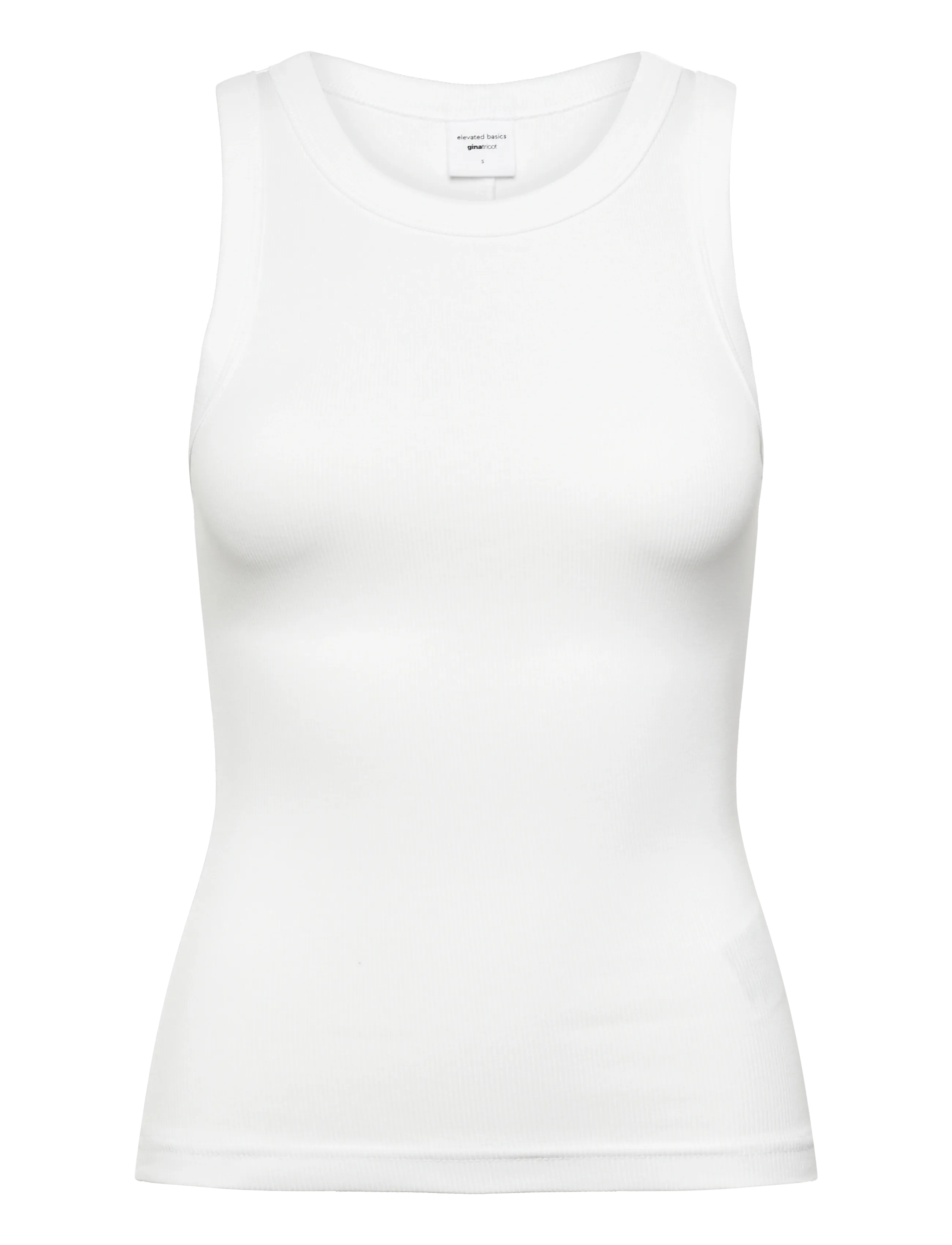 Gina Tricot Basic rib tank - Tanktops - WHITE (1000) / white