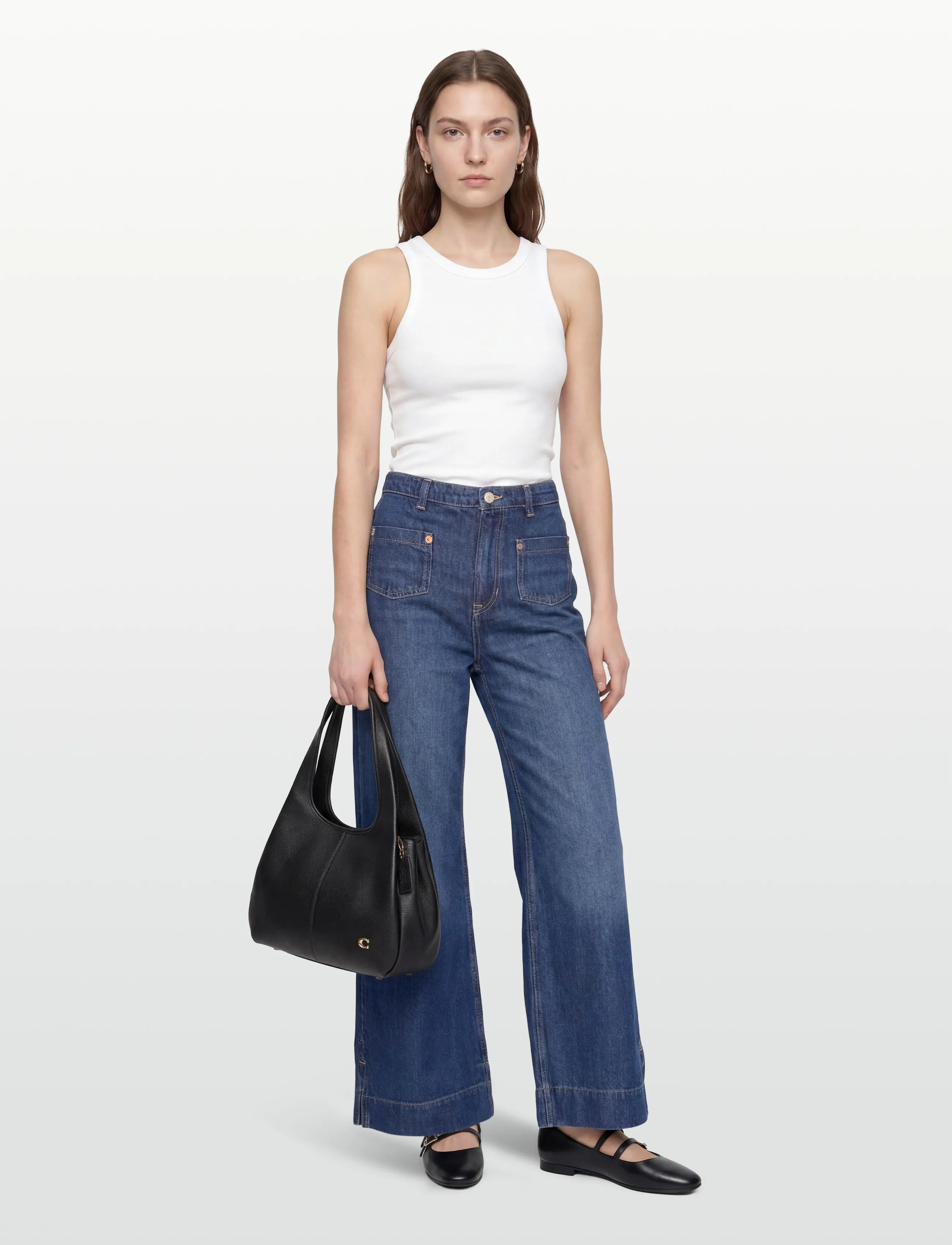 Gina Tricot Basic Rib Tank, XS, T-shirts & Oberteile, Weiß - Sleeveless, Frauen