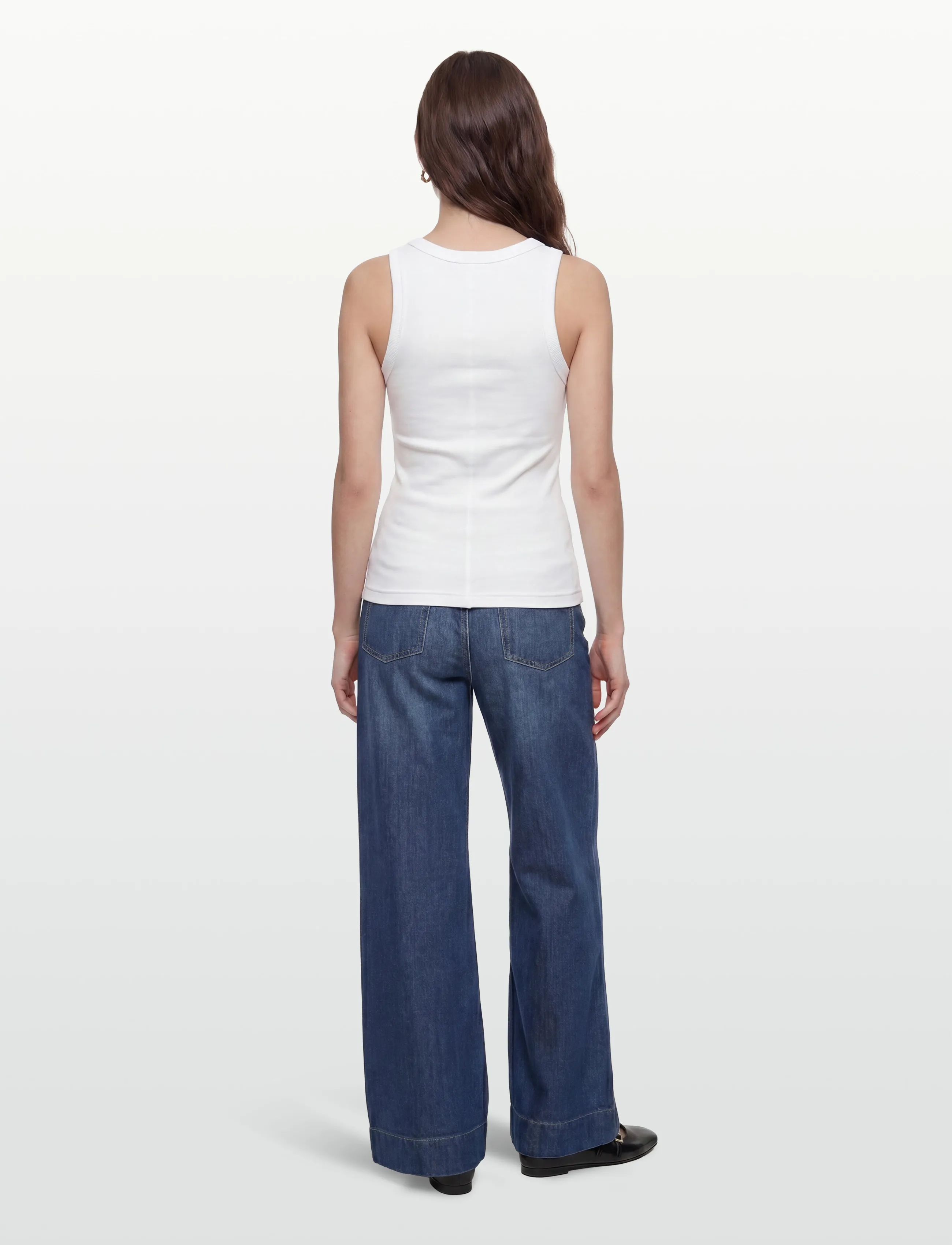Gina Tricot - Basic rib tank - topid ja varrukateta alussärgid - white (1000) - 4